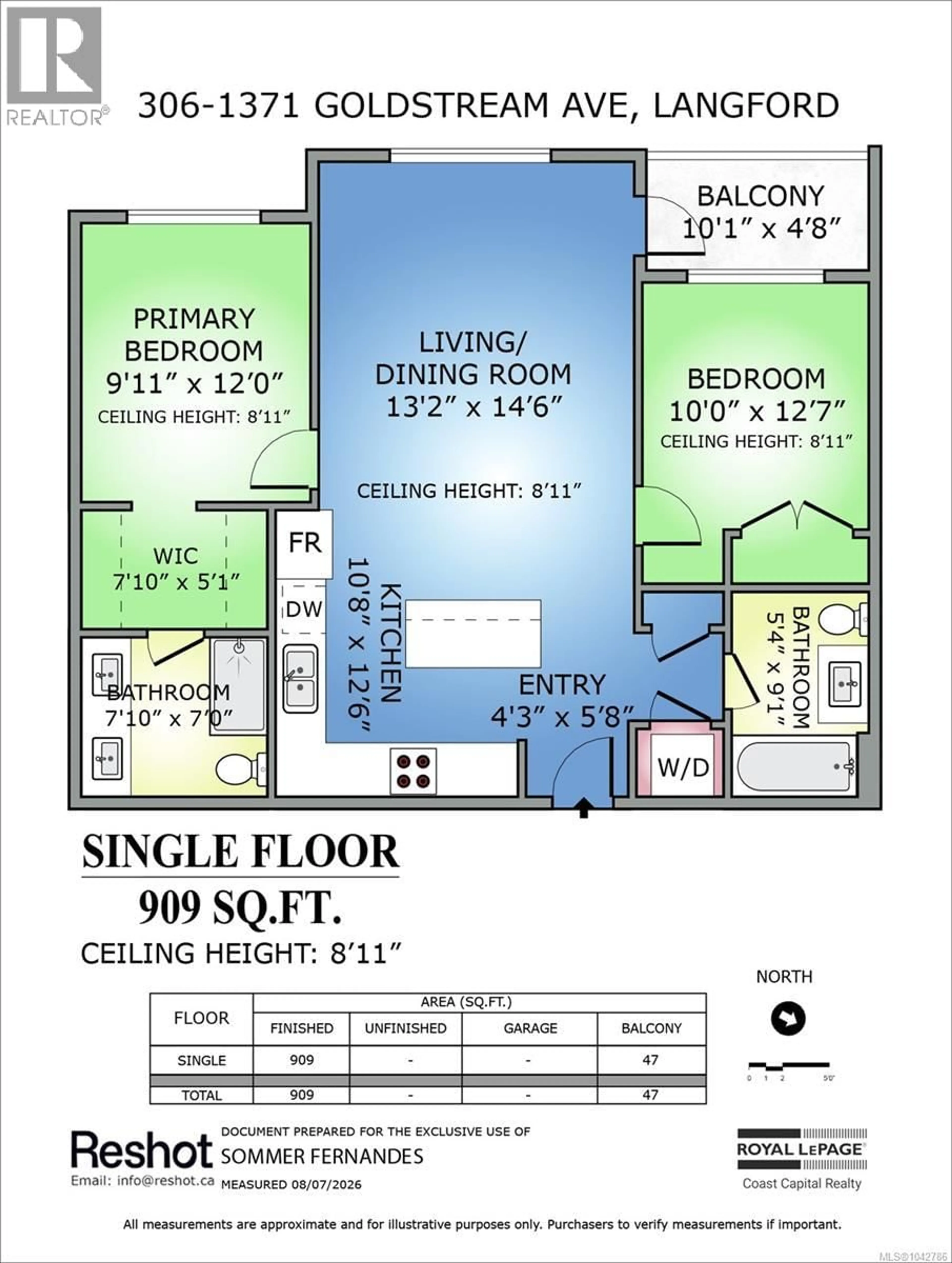Floor plan for 306 - 1371 GOLDSTREAM AVENUE, Langford British Columbia V9B7B4