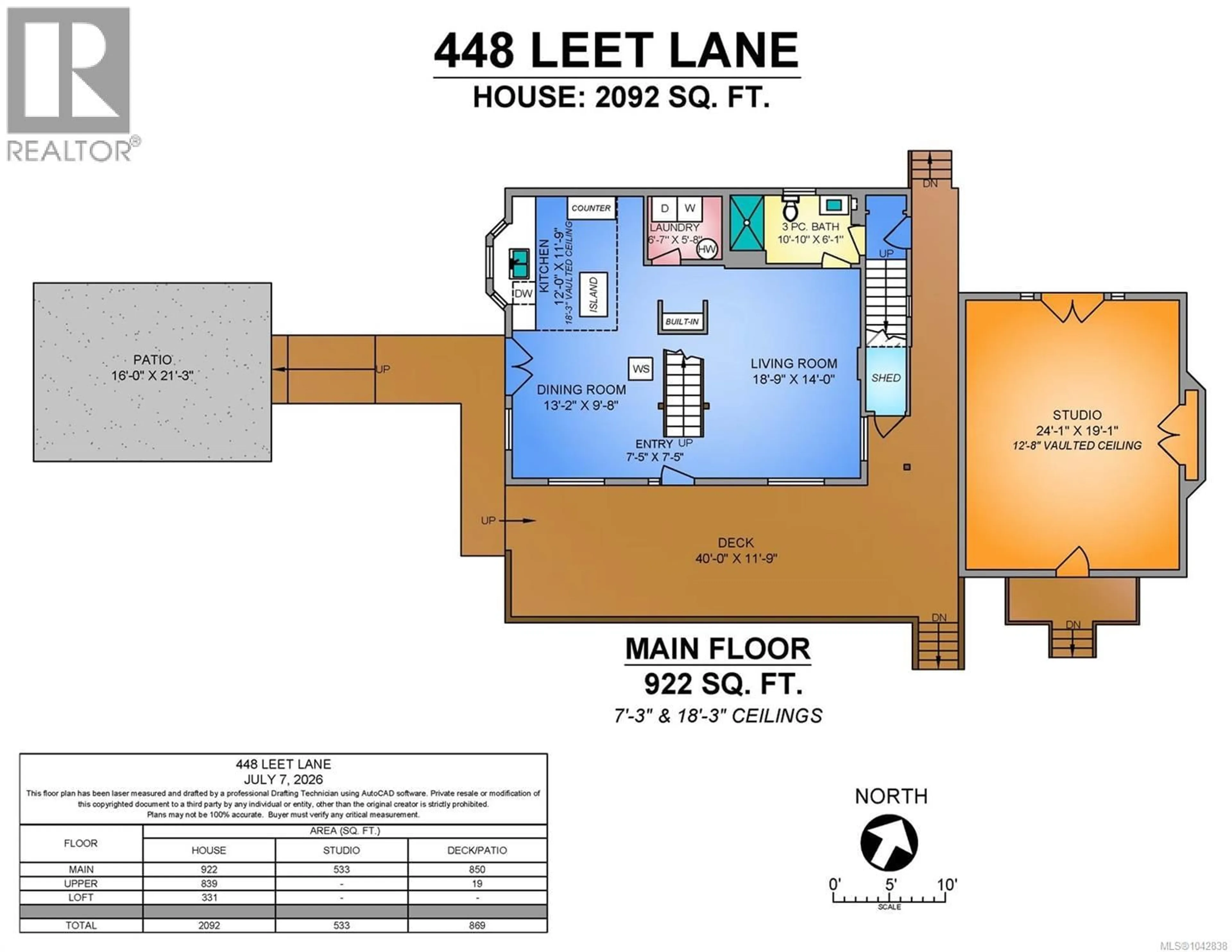 Floor plan for 448 LEET LANE, Fanny Bay British Columbia V0R1W0