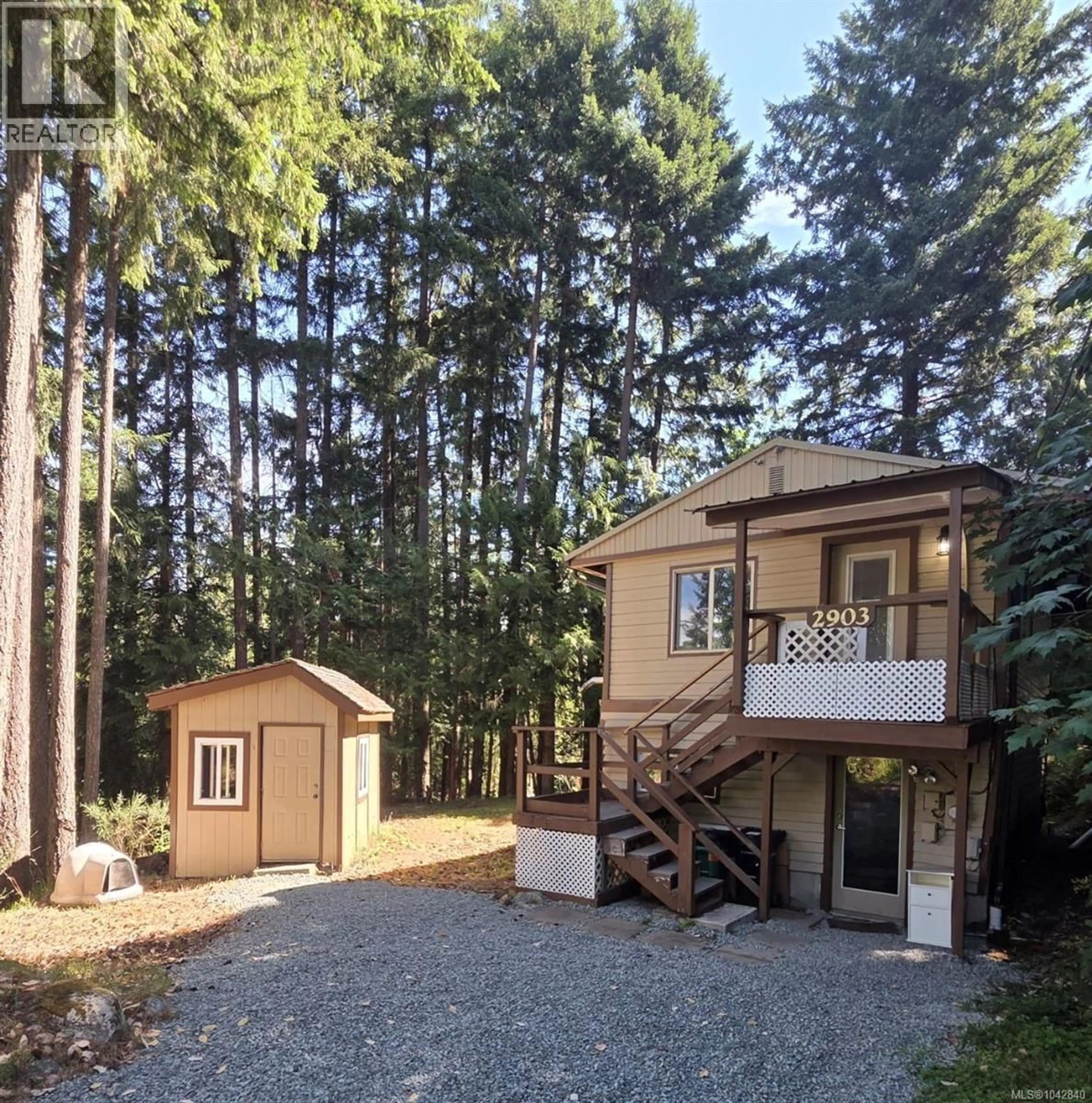 A pic from outside/outdoor area/front of a property/back of a property/a pic from drone, unknown for 2903 KNAPPETT ROAD, Shawnigan Lake British Columbia V8H2H4
