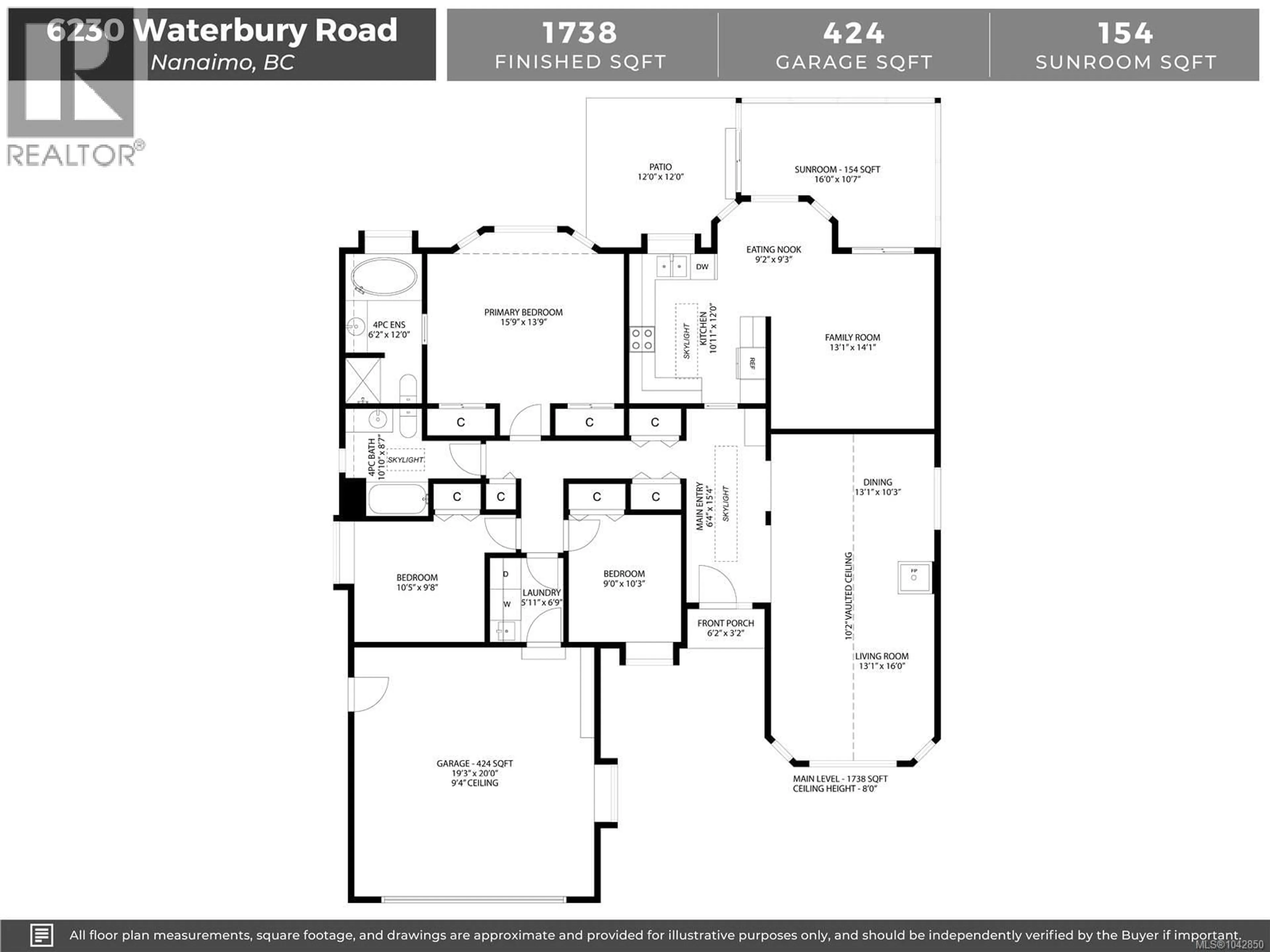 Floor plan for 6230 WATERBURY ROAD, Nanaimo British Columbia V9V1L5