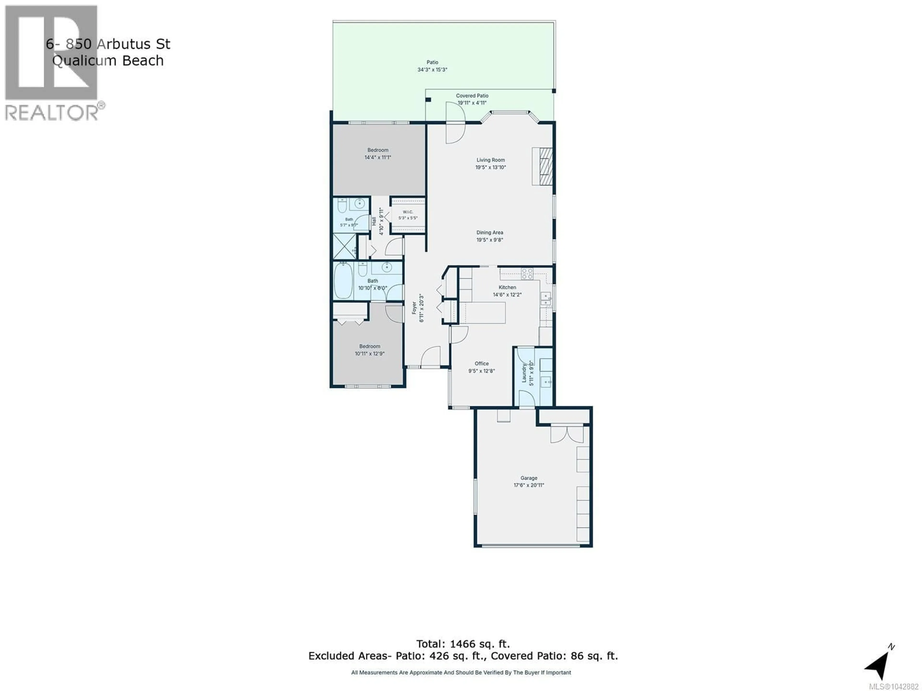 Floor plan for 6 - 850 ARBUTUS STREET, Qualicum Beach British Columbia V9K2M7