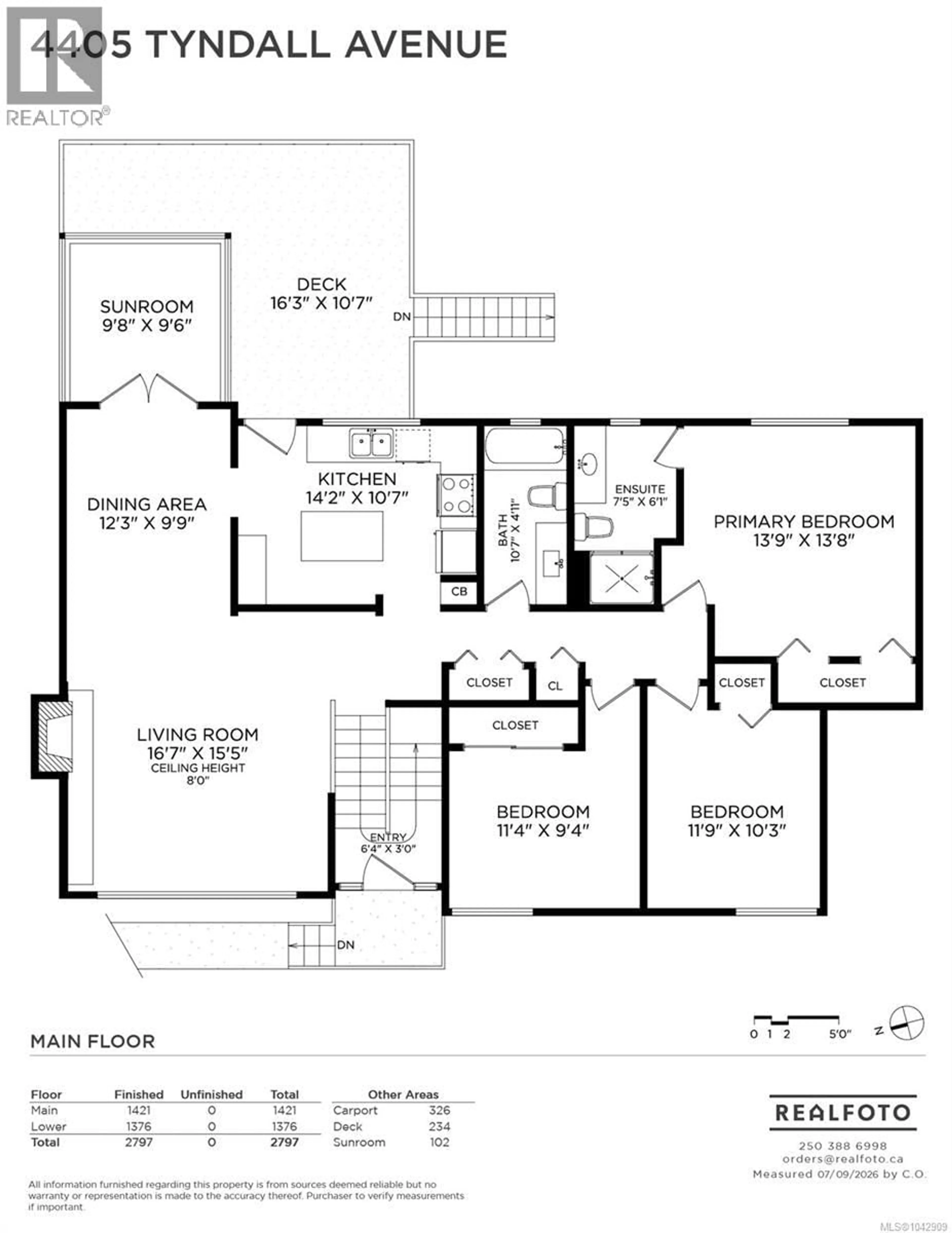 Floor plan for 4405 TYNDALL AVENUE, Saanich British Columbia V8N3S3