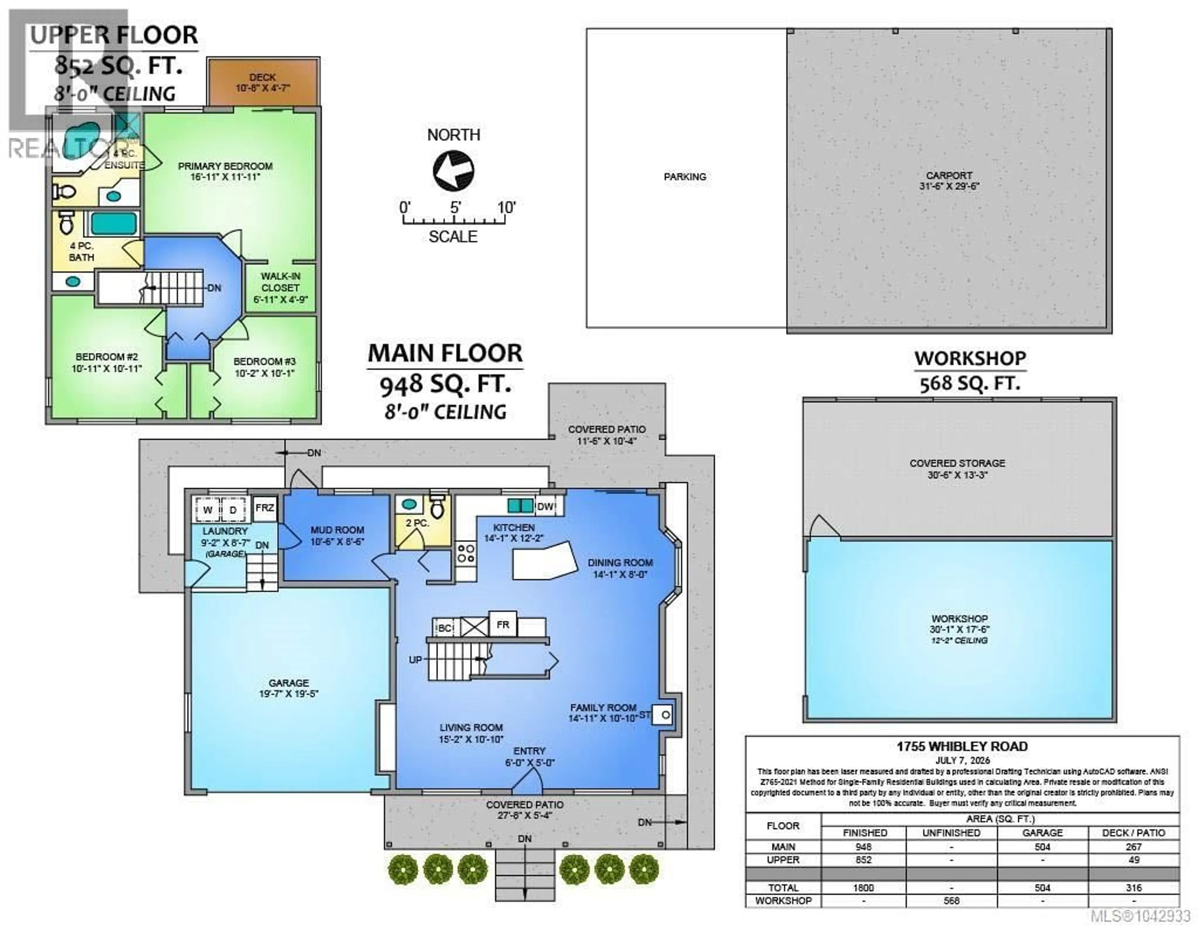 Floor plan for 1755 WHIBLEY ROAD, Errington British Columbia V0R1M0
