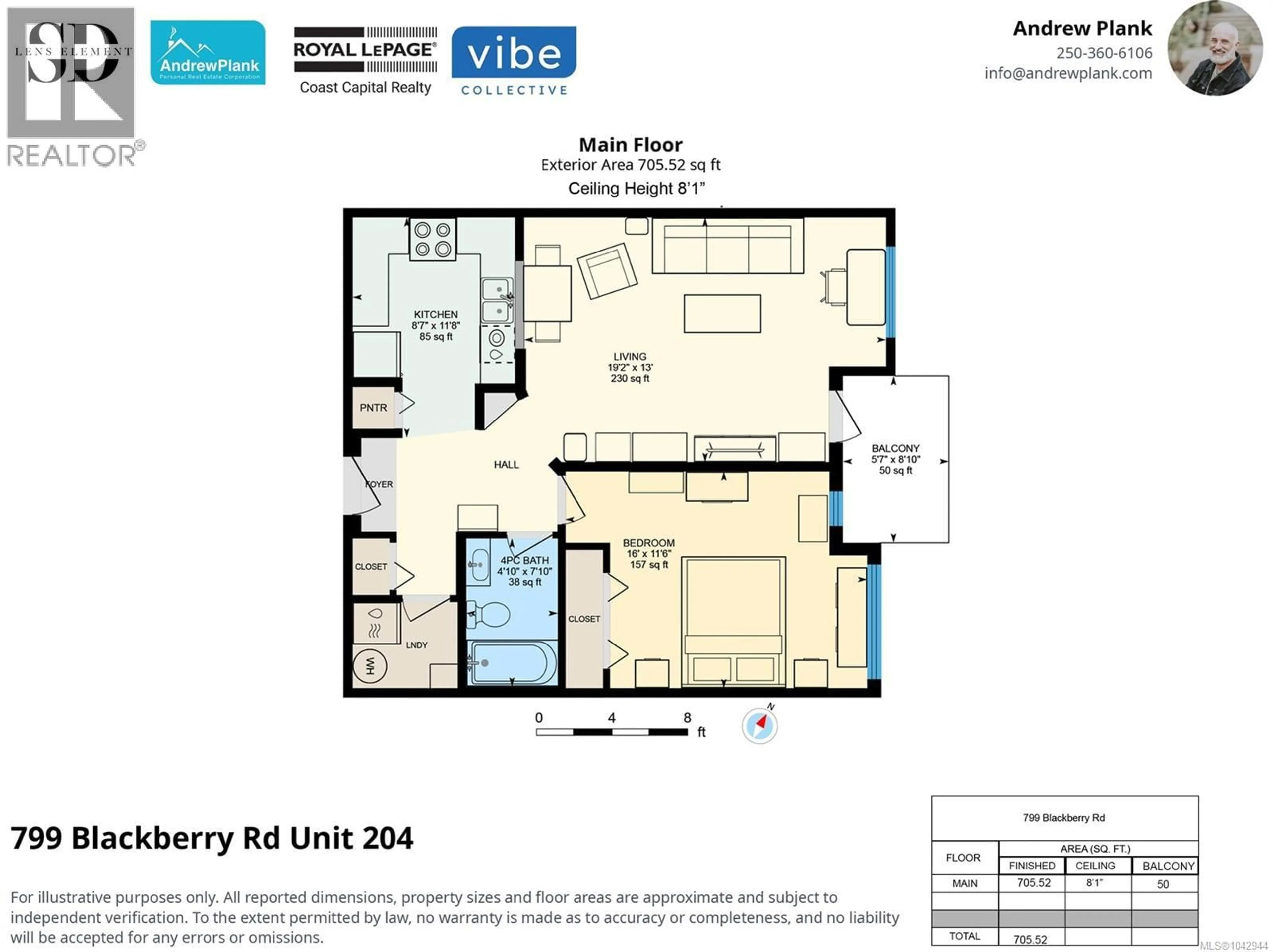 Floor plan for 204 - 799 BLACKBERRY ROAD, Saanich British Columbia V8X5J3