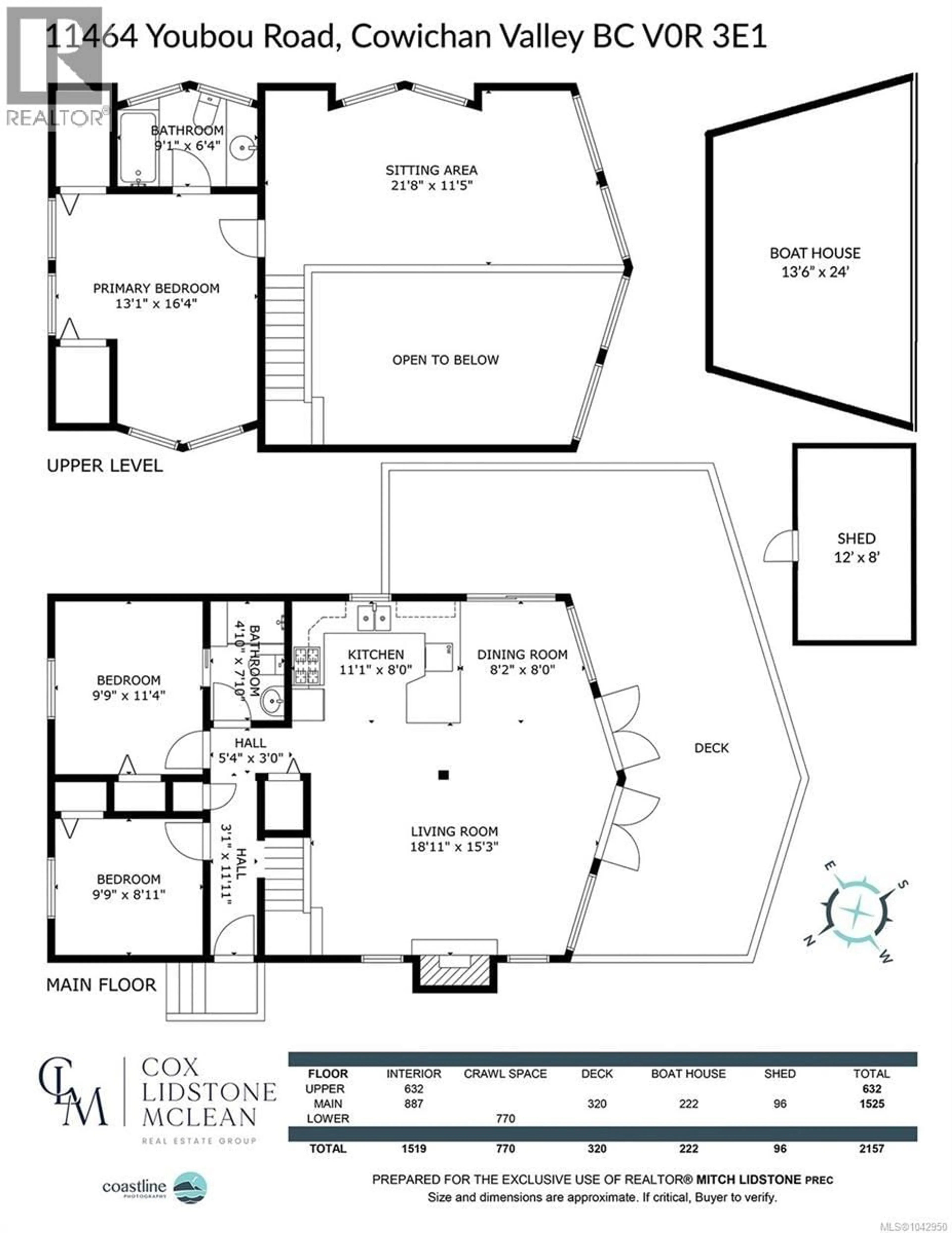 Floor plan for 11464 YOUBOU ROAD, Youbou British Columbia V0R3E1