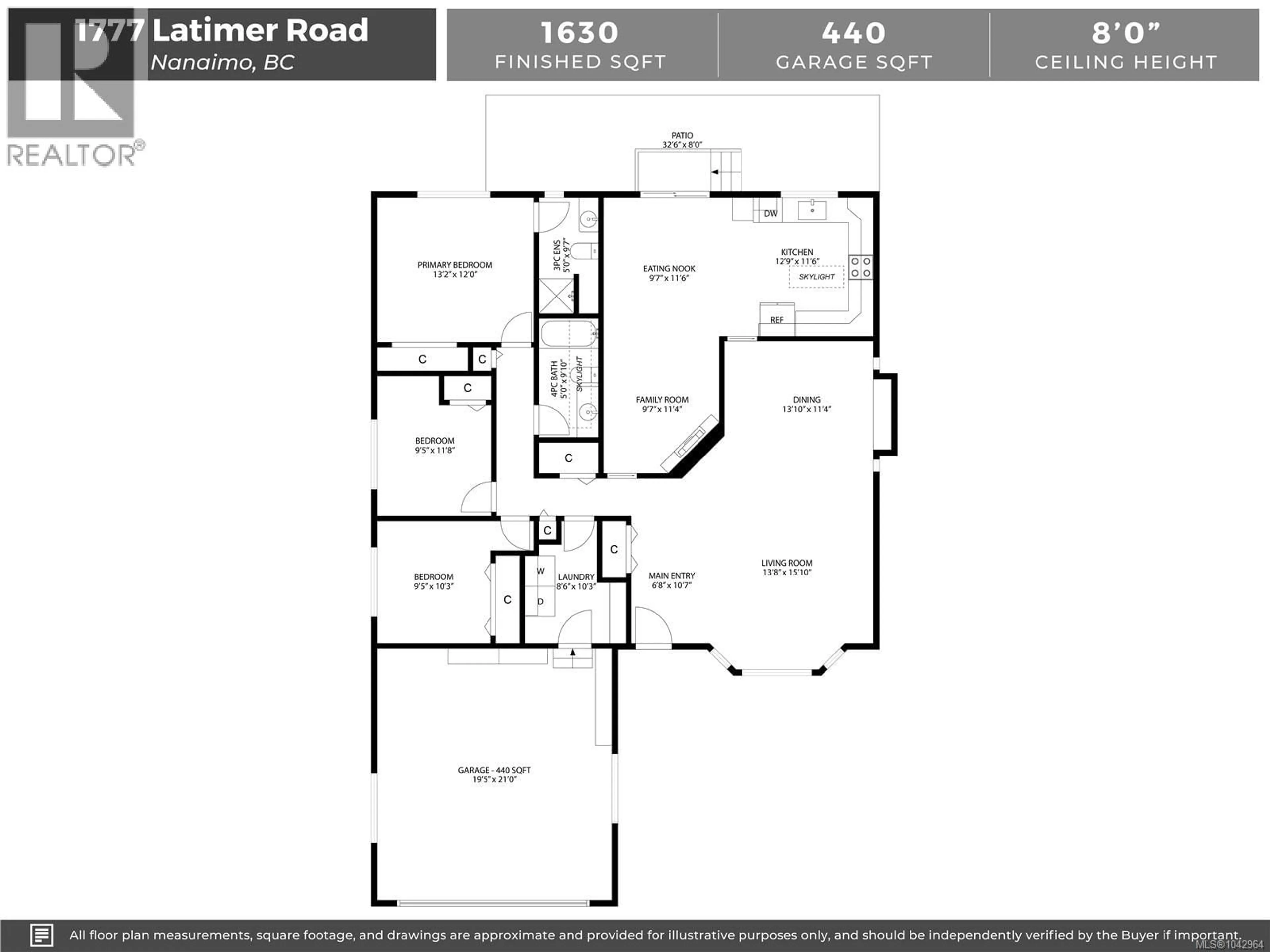 Floor plan for 1777 LATIMER ROAD, Nanaimo British Columbia V9S5R4