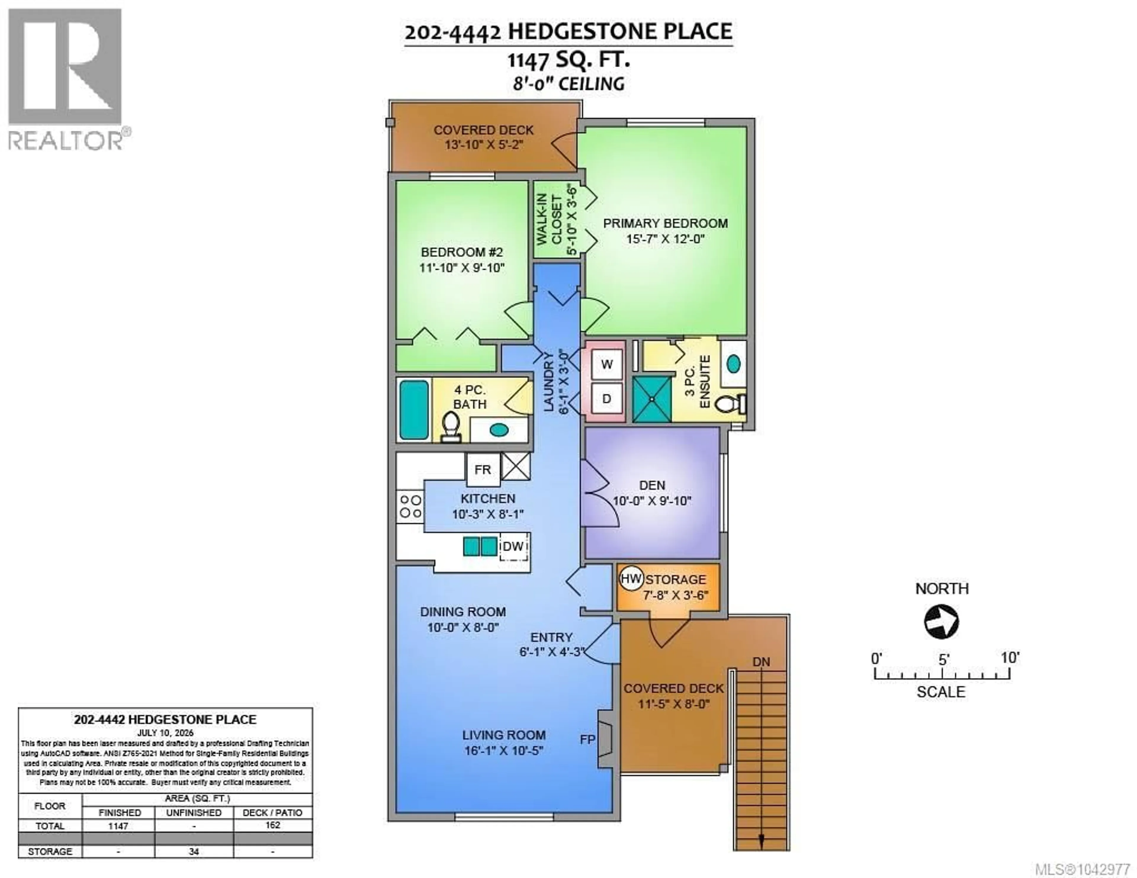 Floor plan for 202 - 4442 HEDGESTONE PLACE, Nanaimo British Columbia V9T0E6