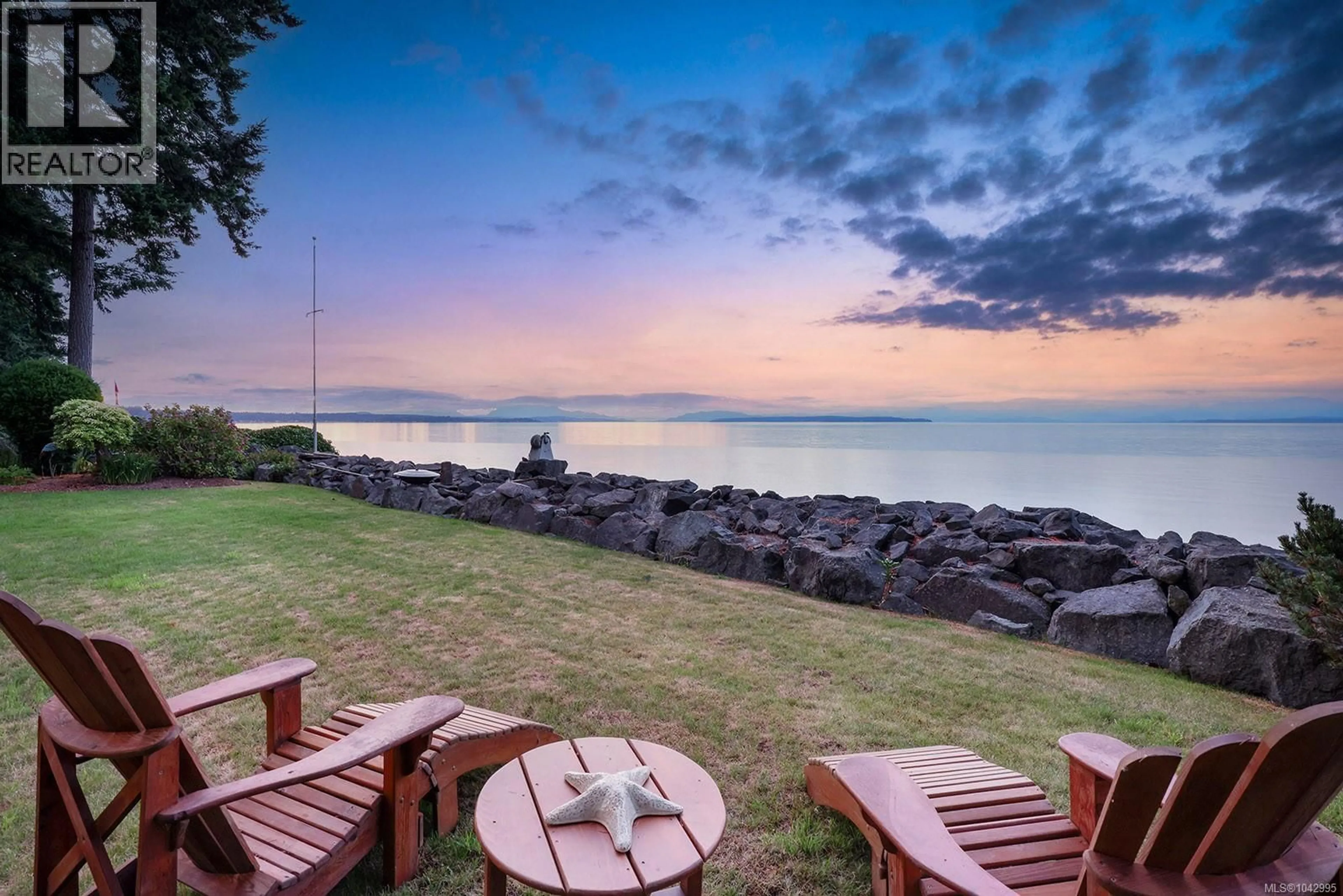 Patio, water/lake/river/ocean view for 2288 OYSTER GARDEN ROAD, Oyster River British Columbia V9H1E7