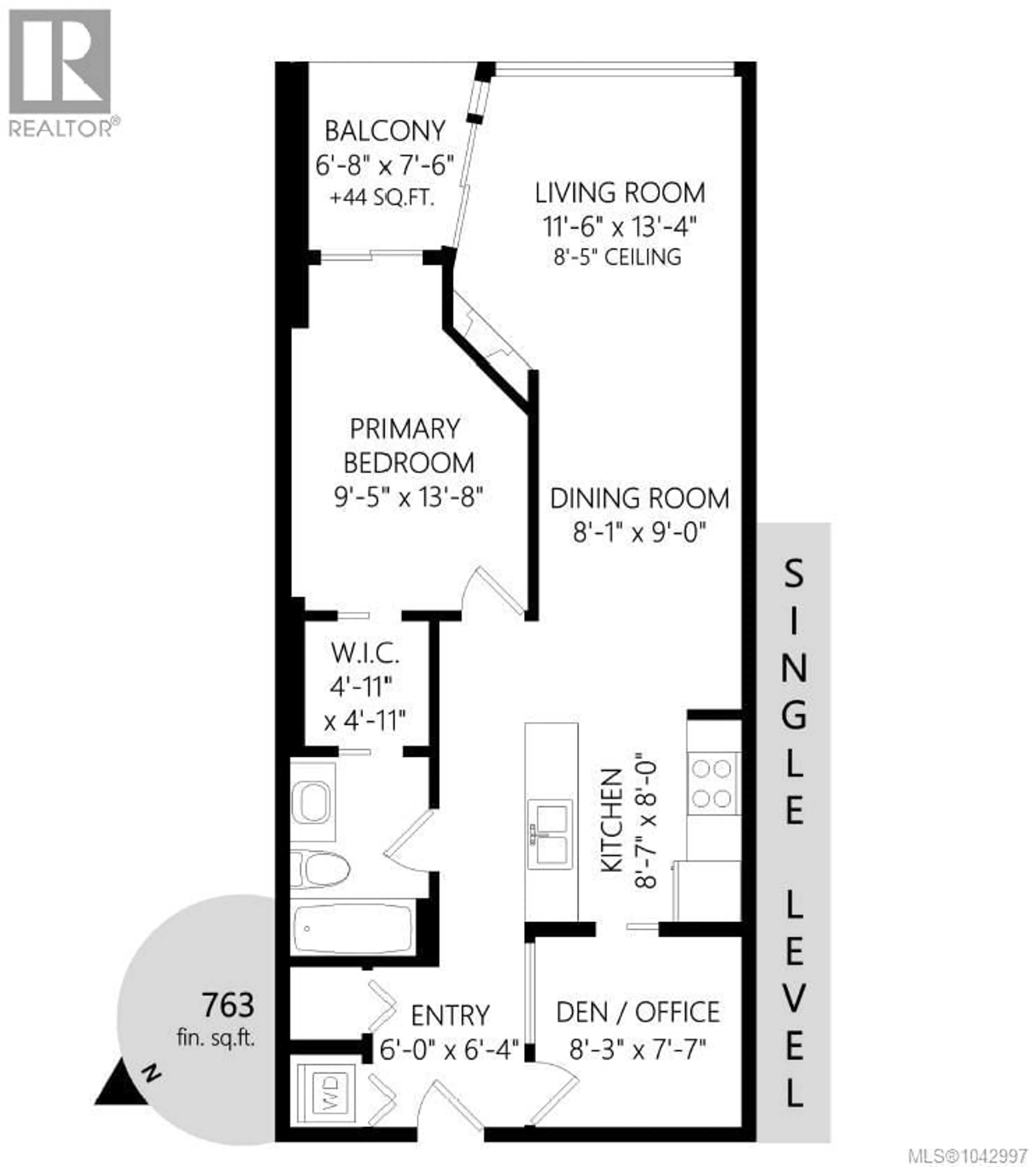 Floor plan for 810 - 160 WILSON STREET, Victoria British Columbia V9A7P9