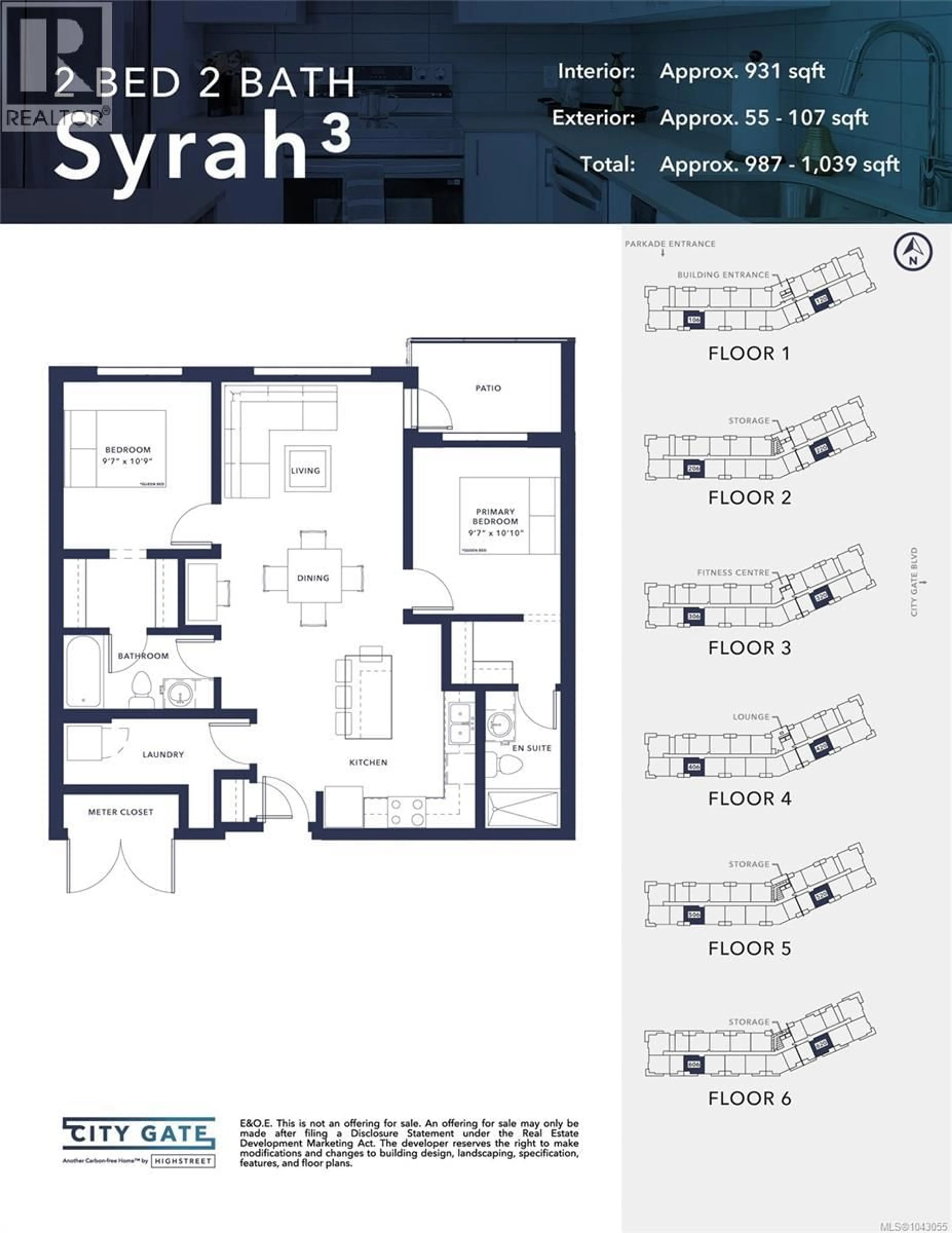 Floor plan for 520 - 2390 CITY GATE BOULEVARD, Langford British Columbia V9B7E8