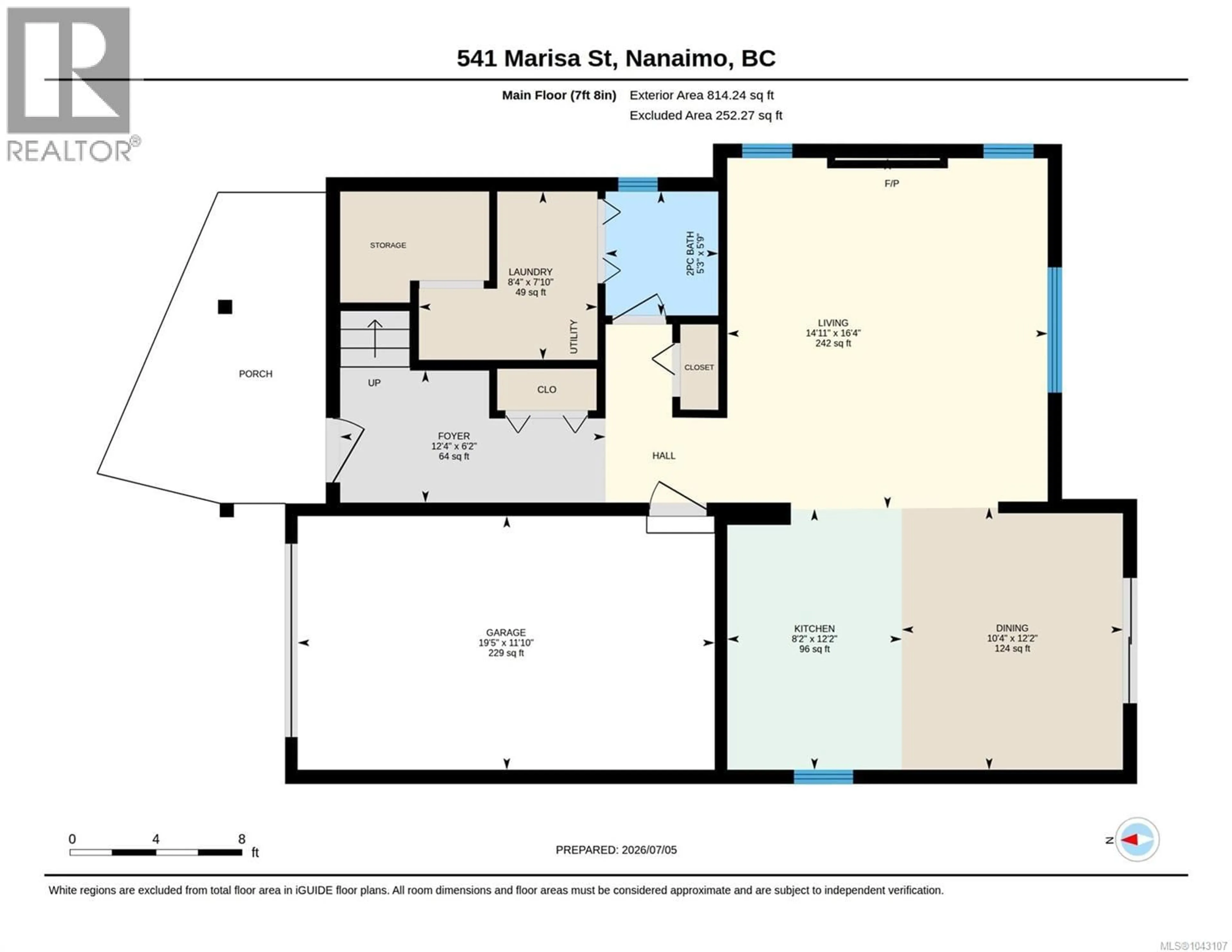 Floor plan for 541 MARISA STREET, Nanaimo British Columbia V9R0H5