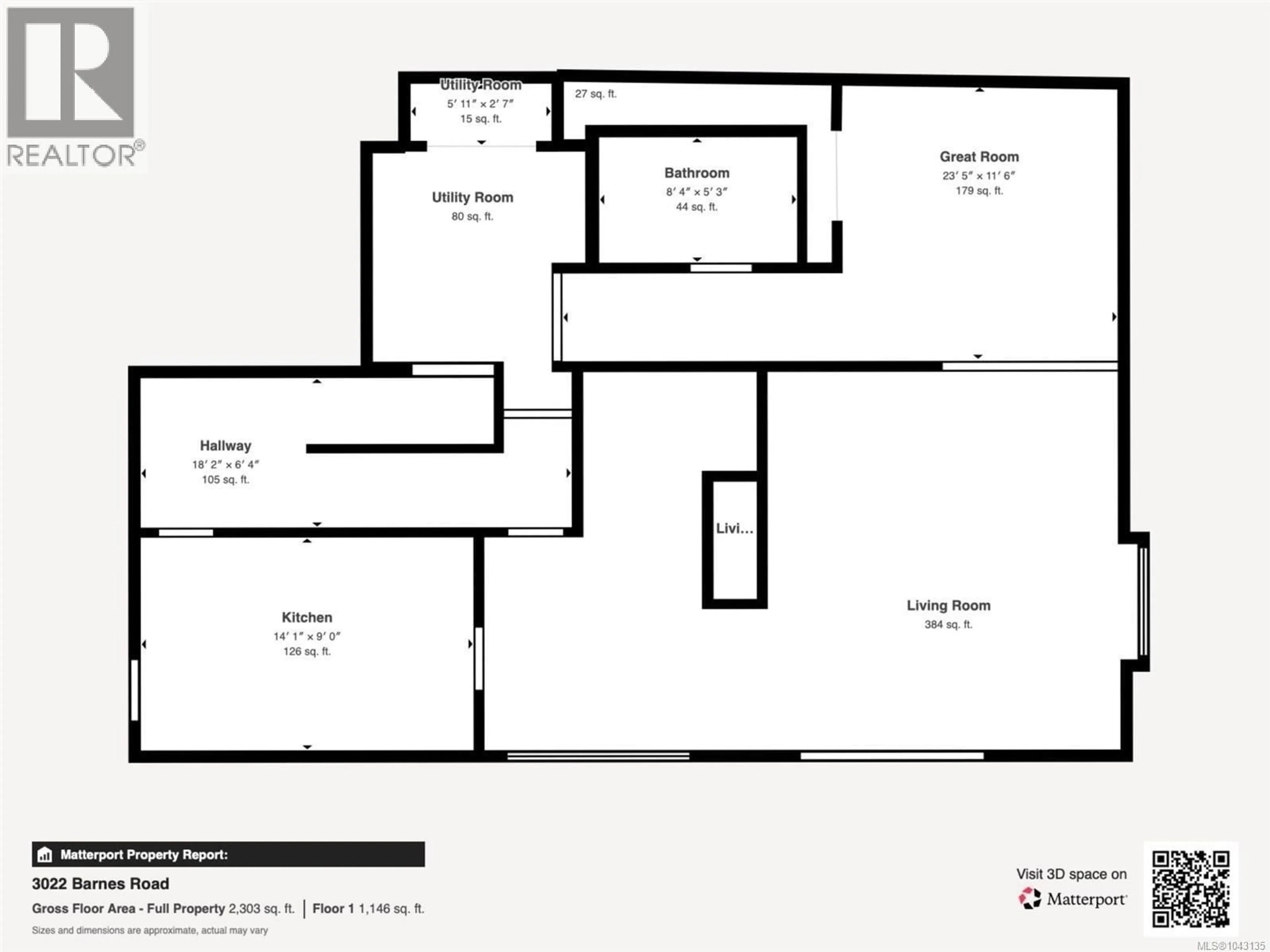 Floor plan for 3022 BARNES ROAD, Nanaimo British Columbia V9X1P4