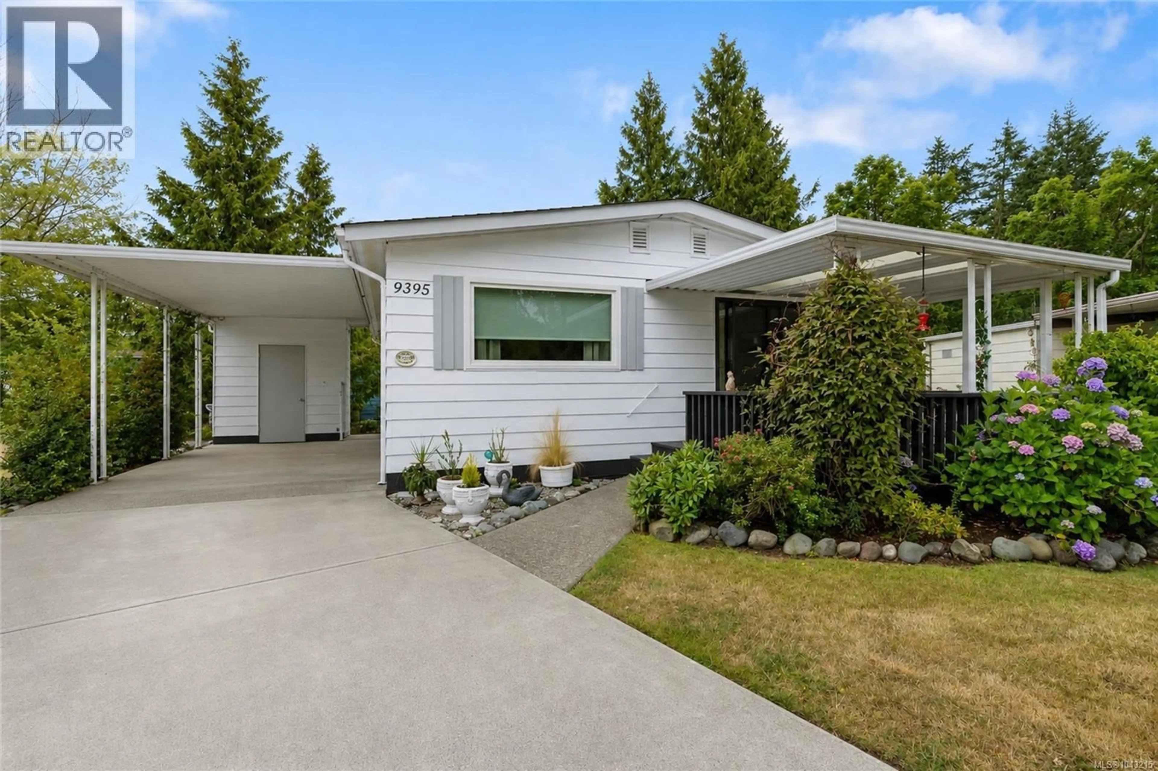 Home with vinyl exterior material, street for 9395 LAURIES LANE, Sidney British Columbia V8L4L2