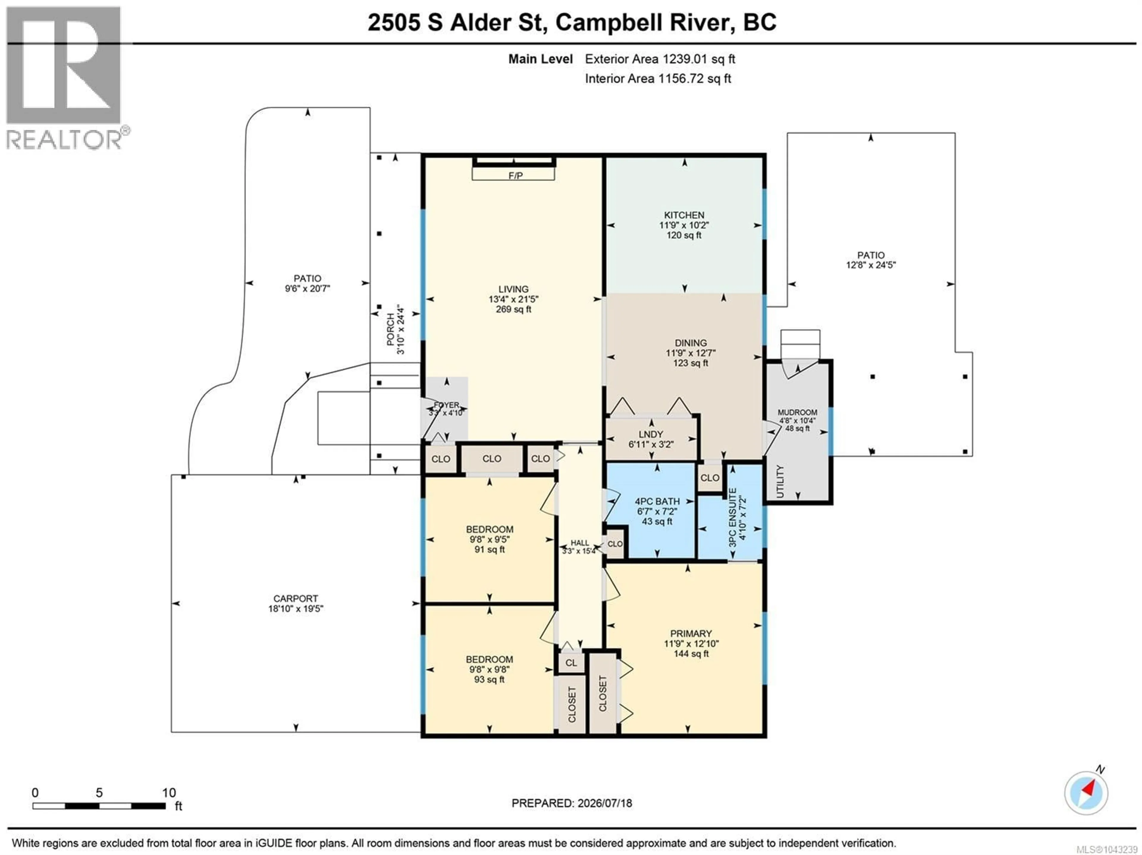 Floor plan for 2505 ALDER STREET SOUTH, Campbell River British Columbia V9W5T3