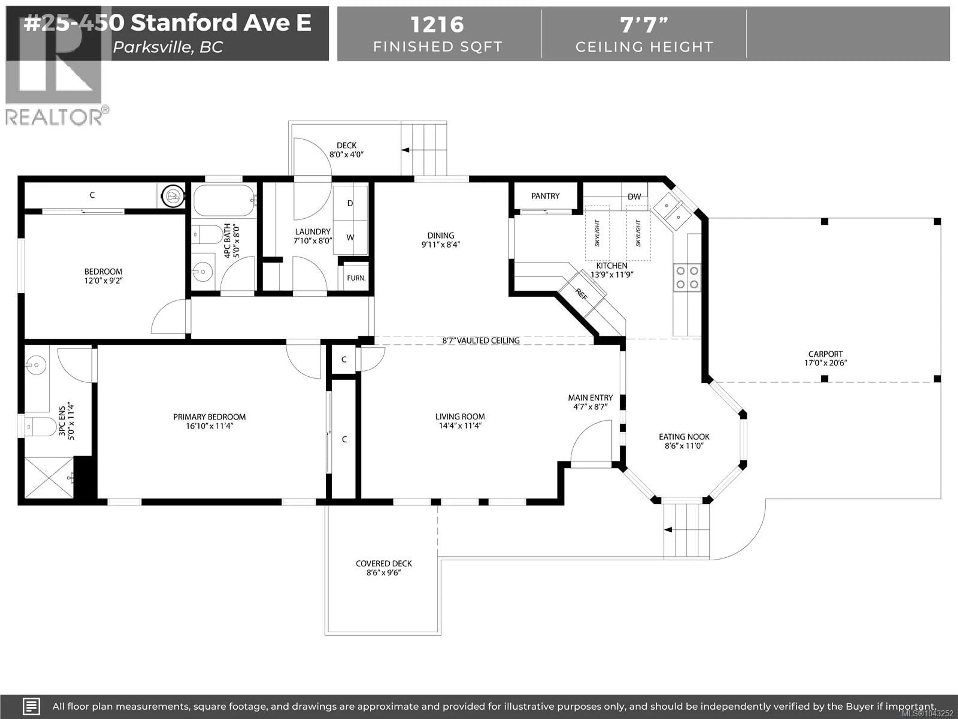 Floor plan for 25 - 450 STANFORD AVENUE, Parksville British Columbia V9P1V8
