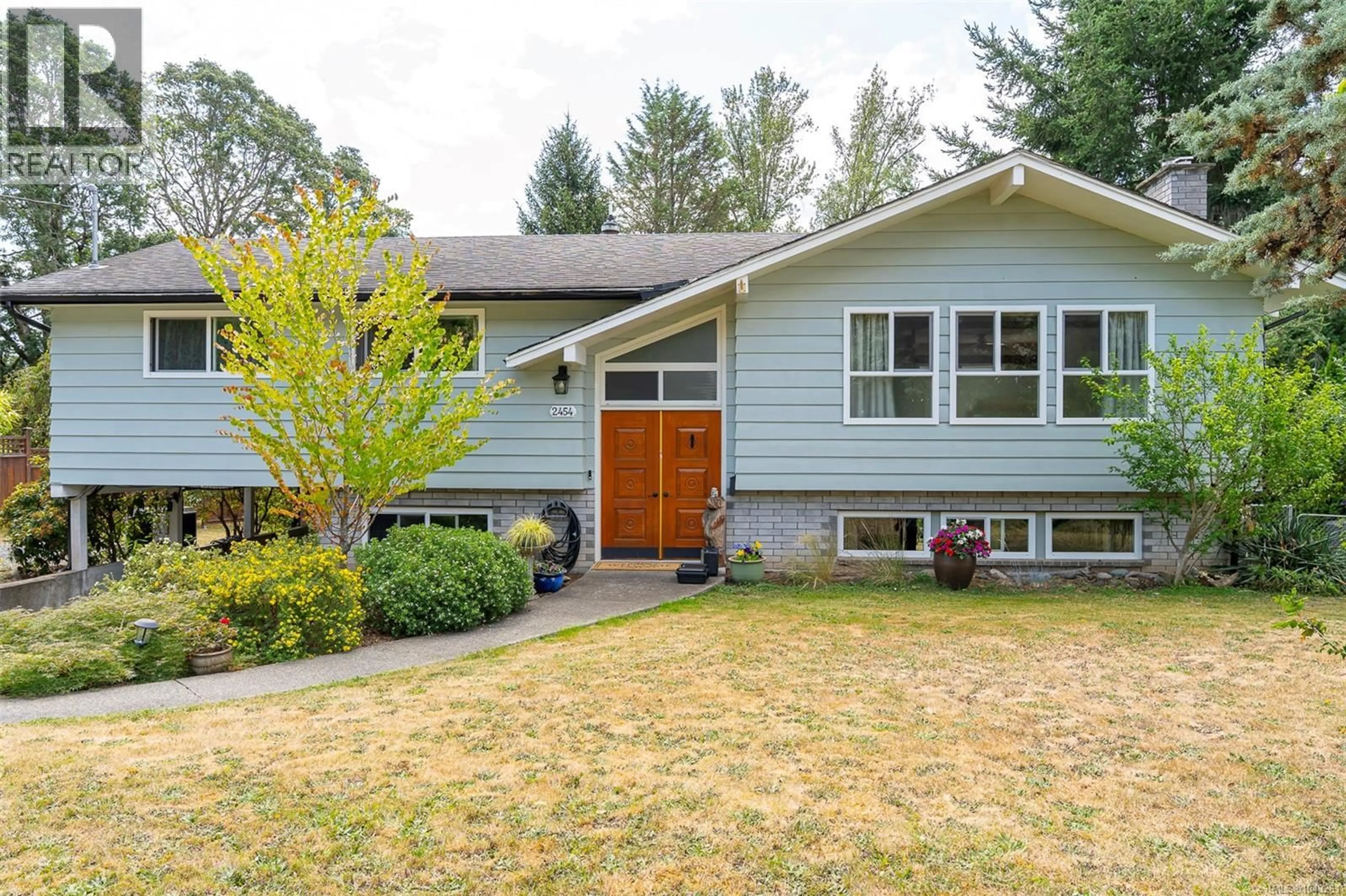 Home with vinyl exterior material, street for 2454 SEINE ROAD, Duncan British Columbia V9L4H9