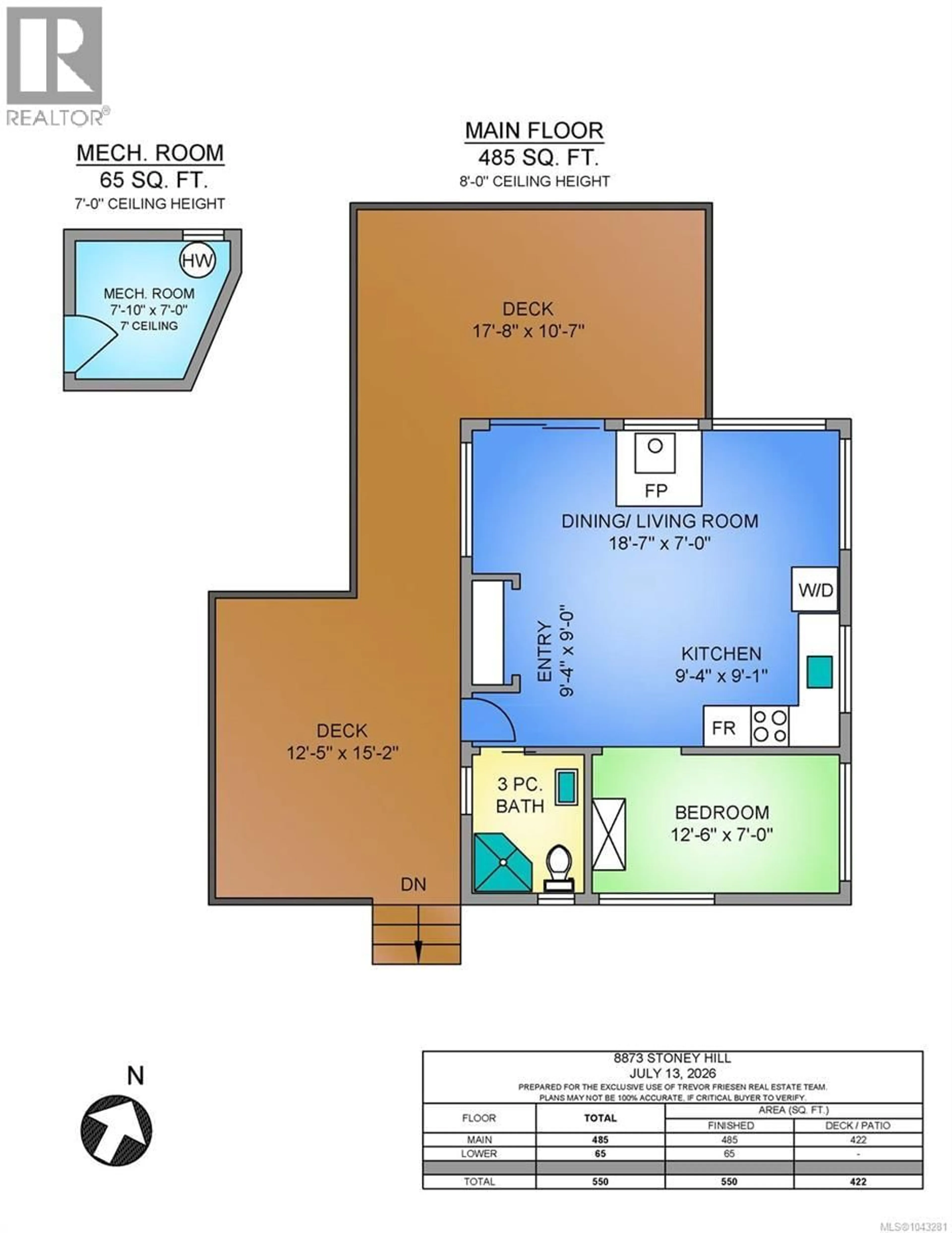 Floor plan for 8873 STONEY HILL ROAD, Duncan British Columbia V9L5Y4