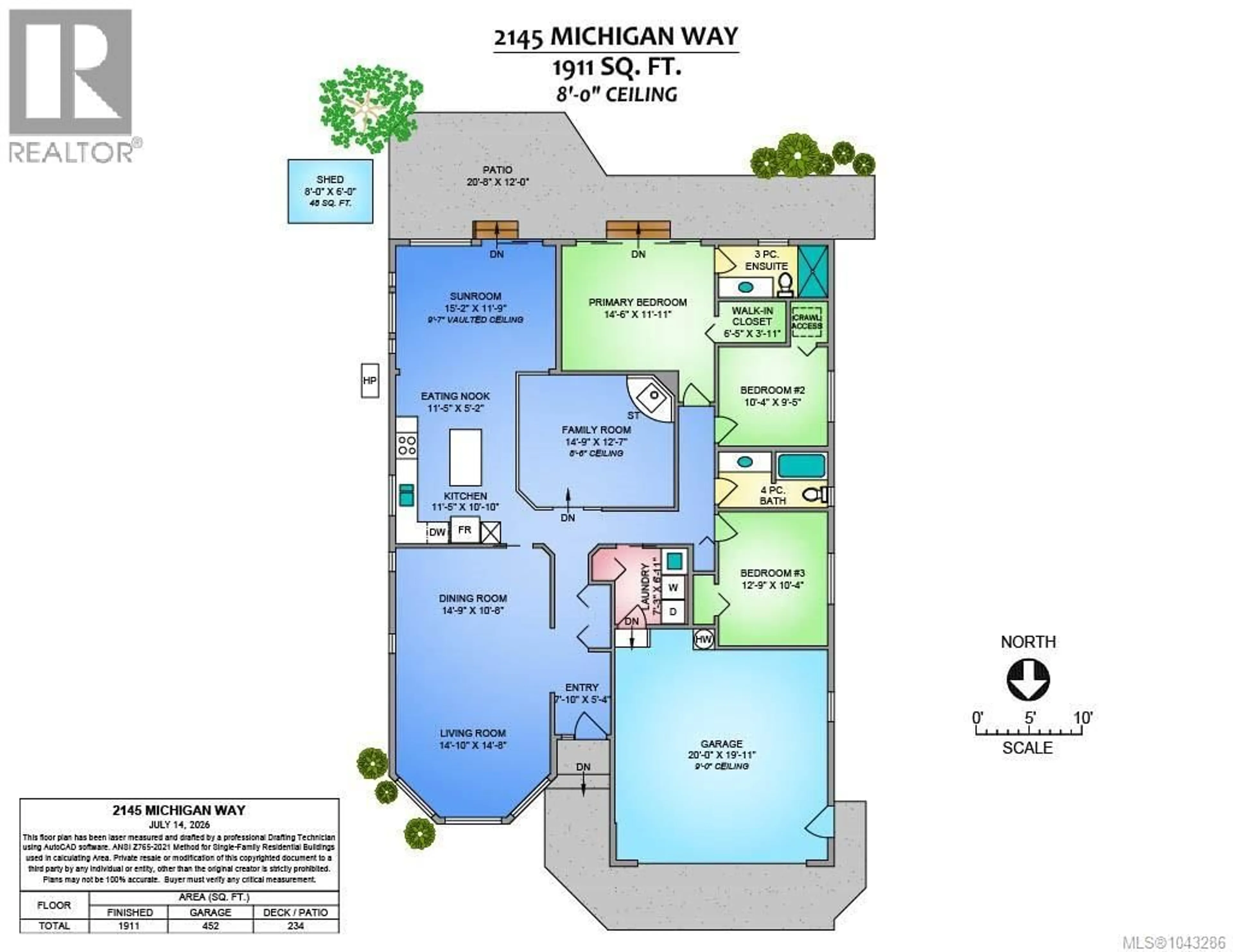 Floor plan for 2145 MICHIGAN WAY, Nanaimo British Columbia V9R5K3