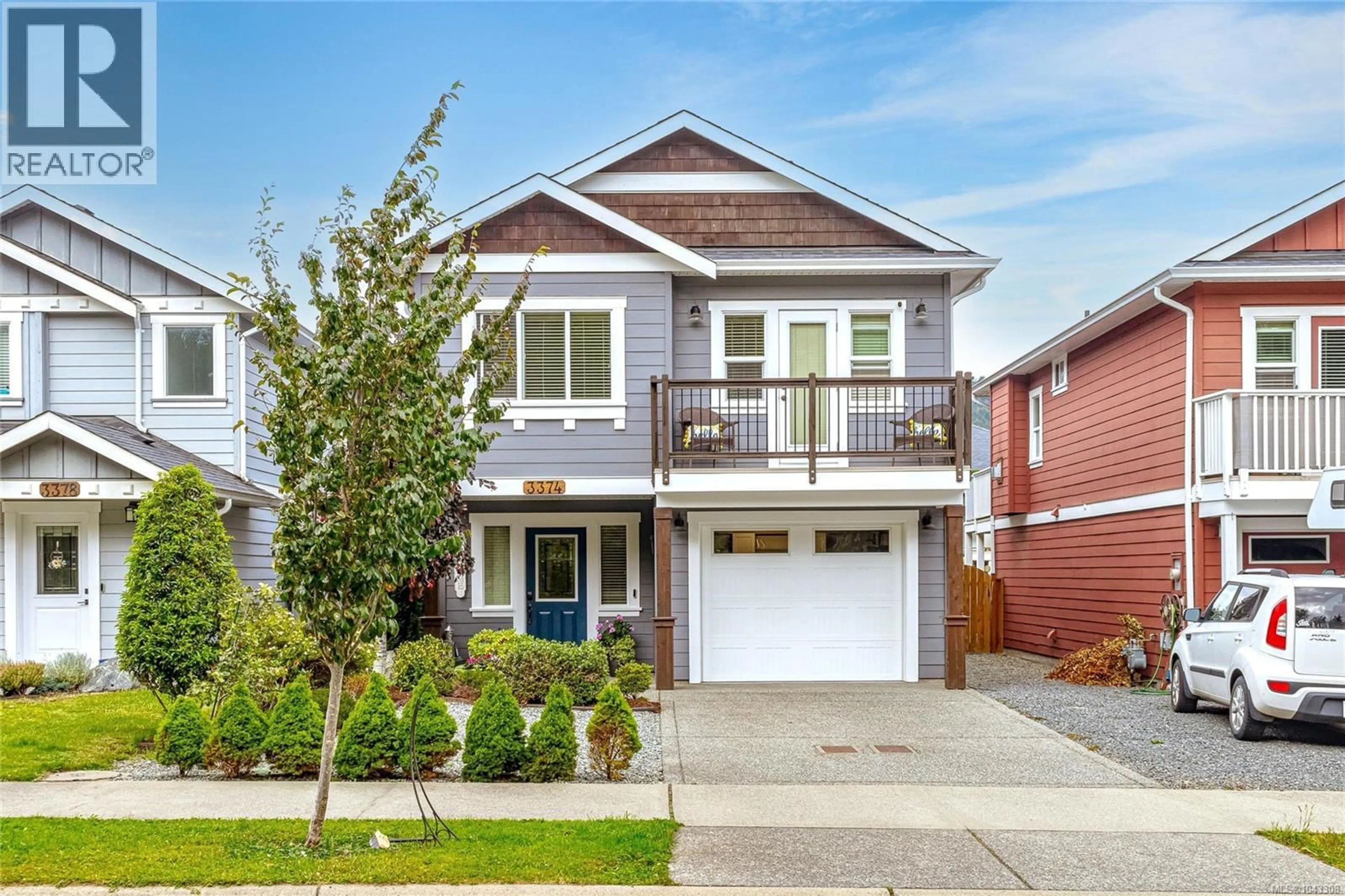 Home with brick exterior material, street for 3374 HAZELWOOD ROAD, Langford British Columbia V9C0G9