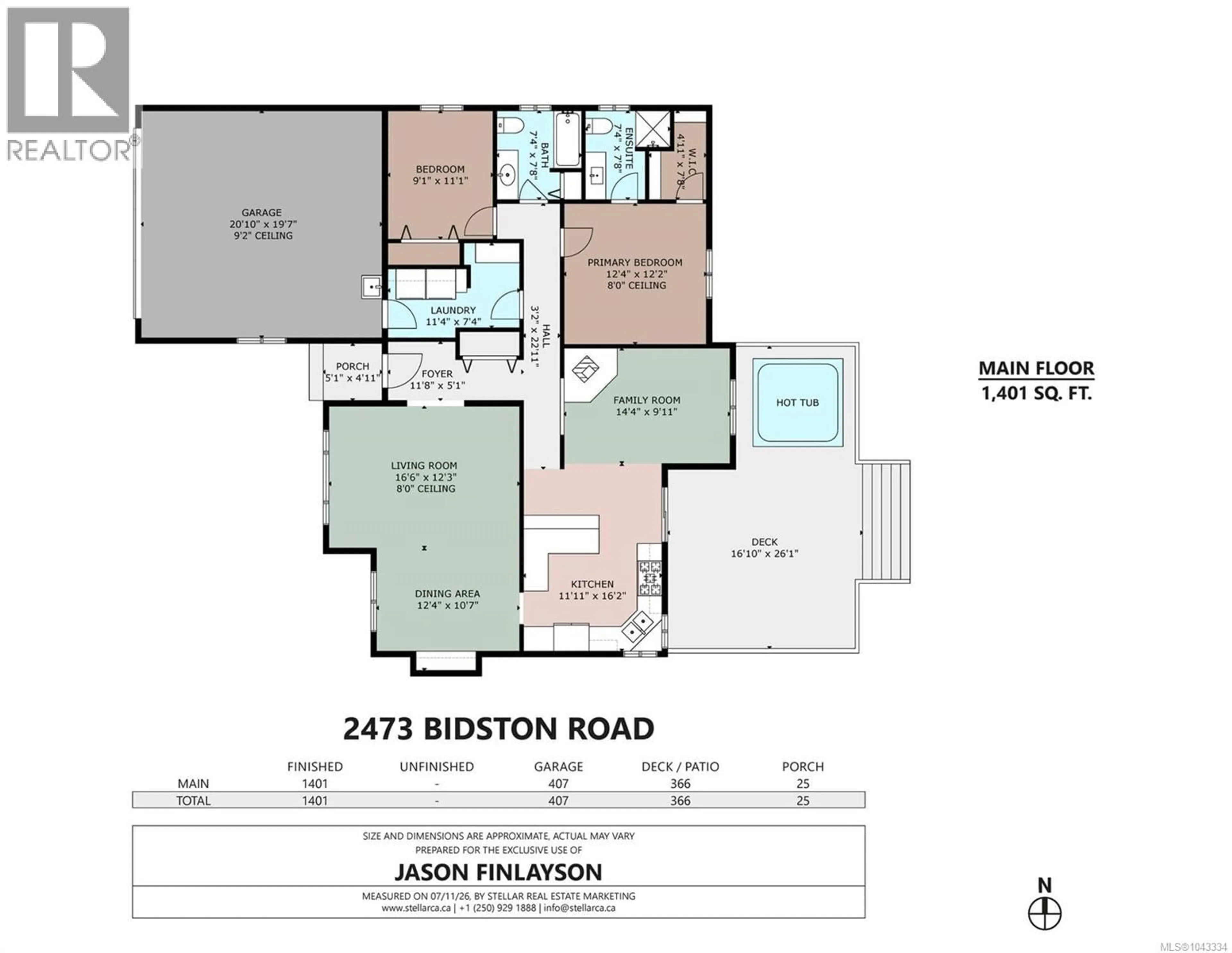 Floor plan for 2473 BIDSTON ROAD, Mill Bay British Columbia V0R2P4