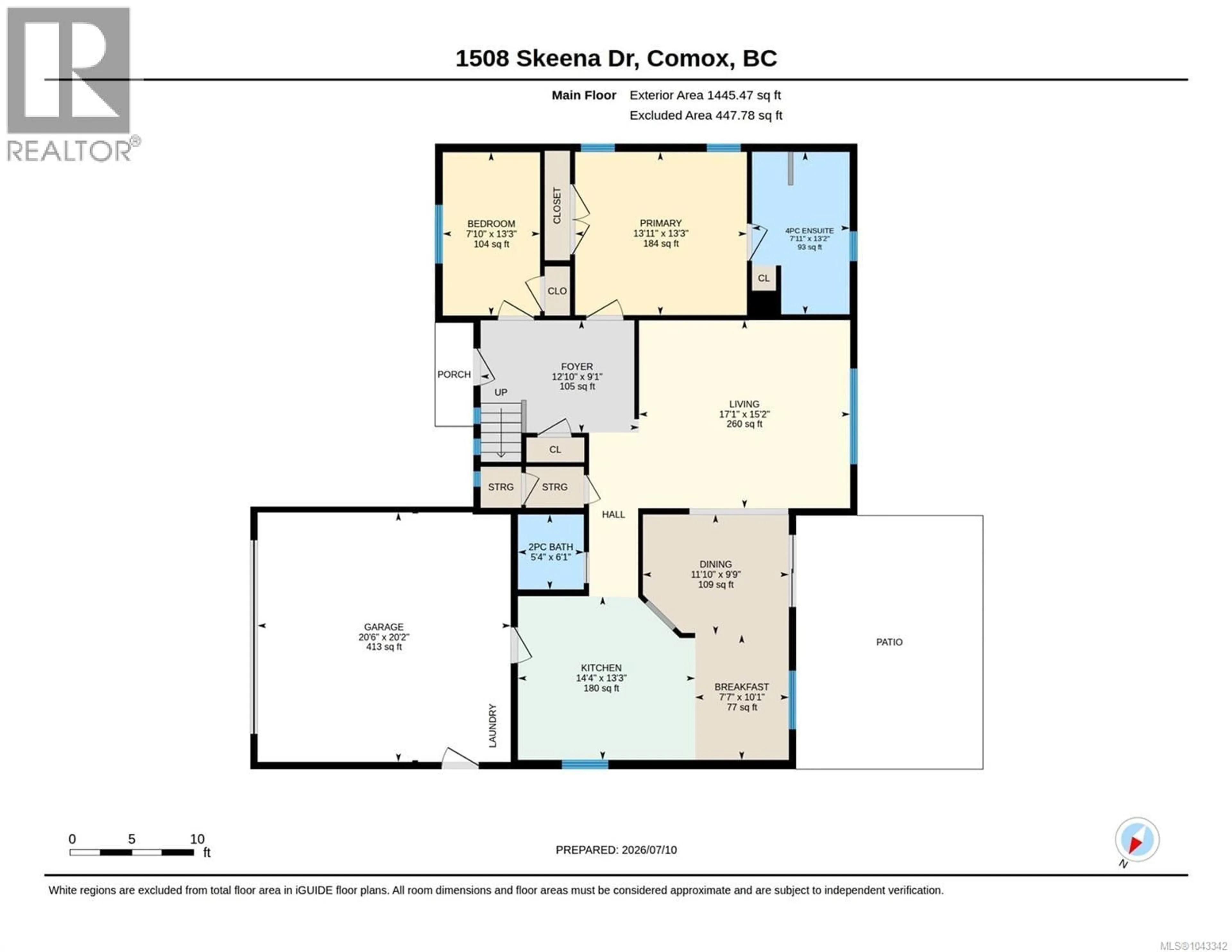 Floor plan for 1508 SKEENA DRIVE, Comox British Columbia V9M3J4