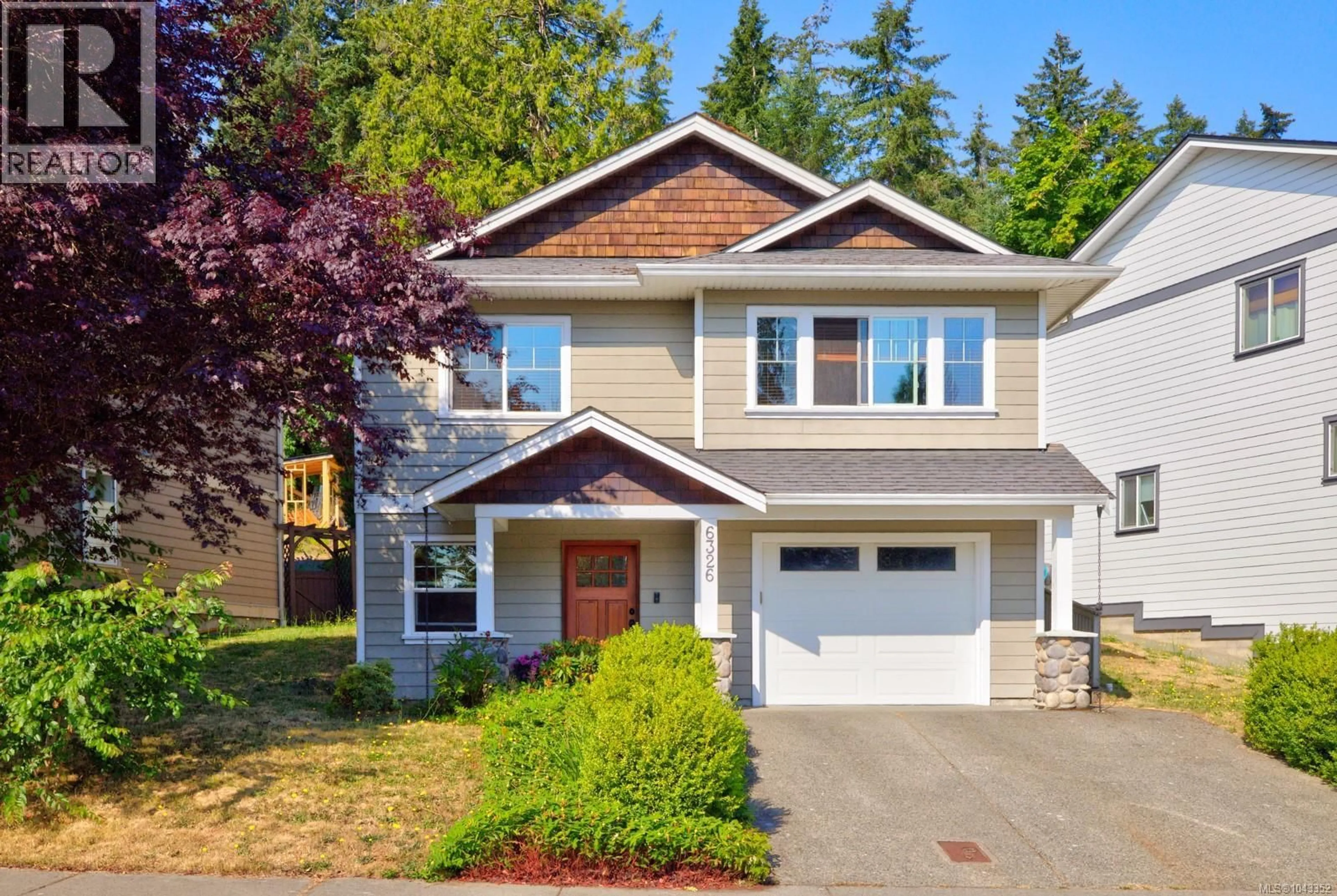Home with vinyl exterior material, street for 6326 ARDEA PLACE, Duncan British Columbia V9L0B7