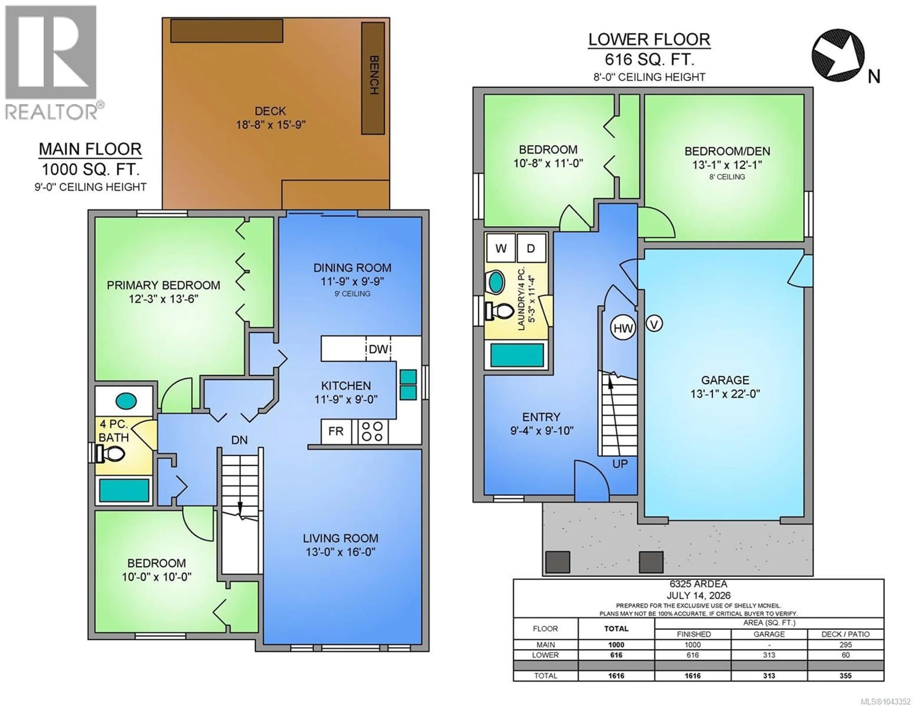 Floor plan for 6326 ARDEA PLACE, Duncan British Columbia V9L0B7