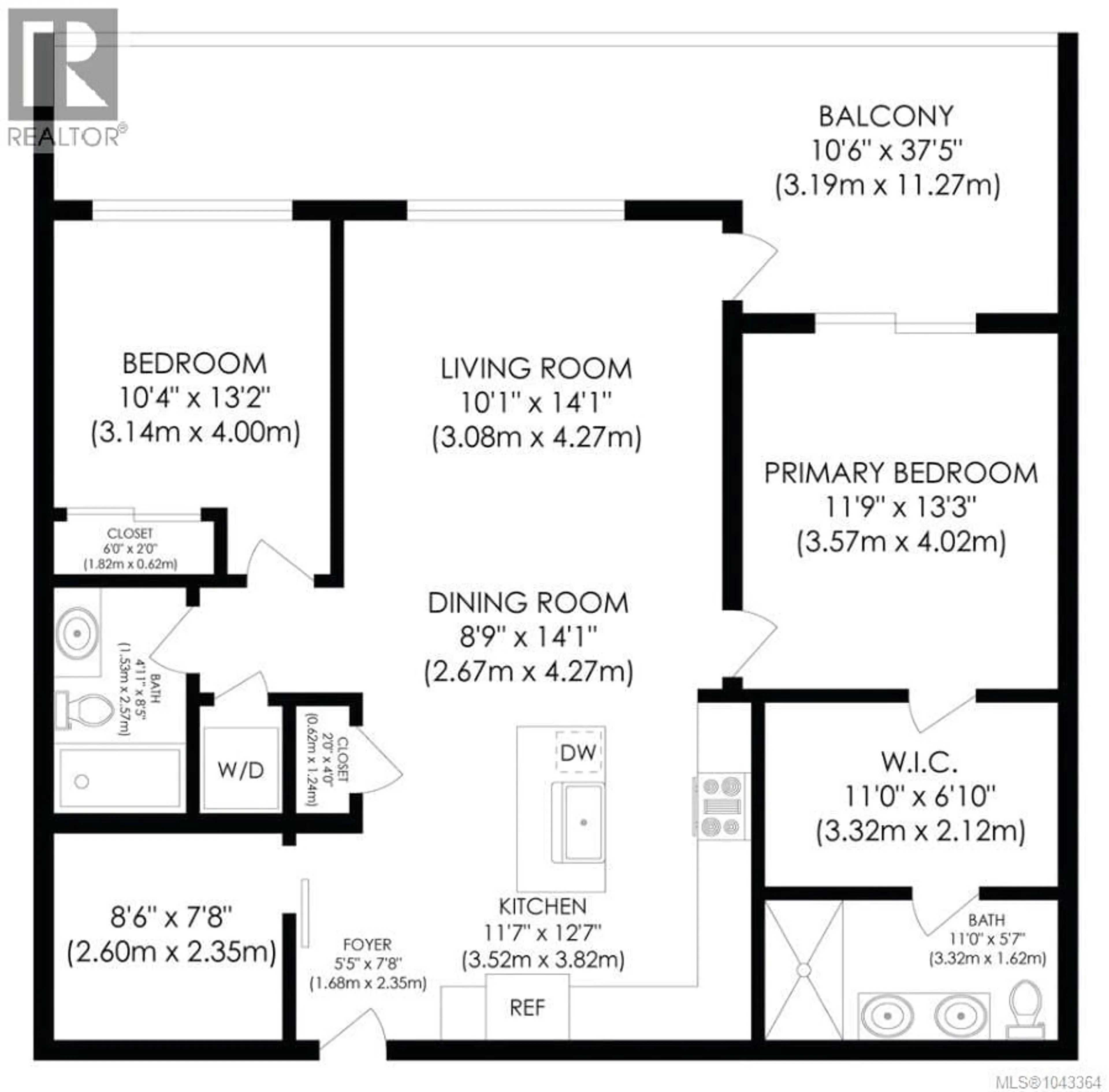 Floor plan for 612 - 1810 SELENITE PLACE, Langford British Columbia V9B7E2