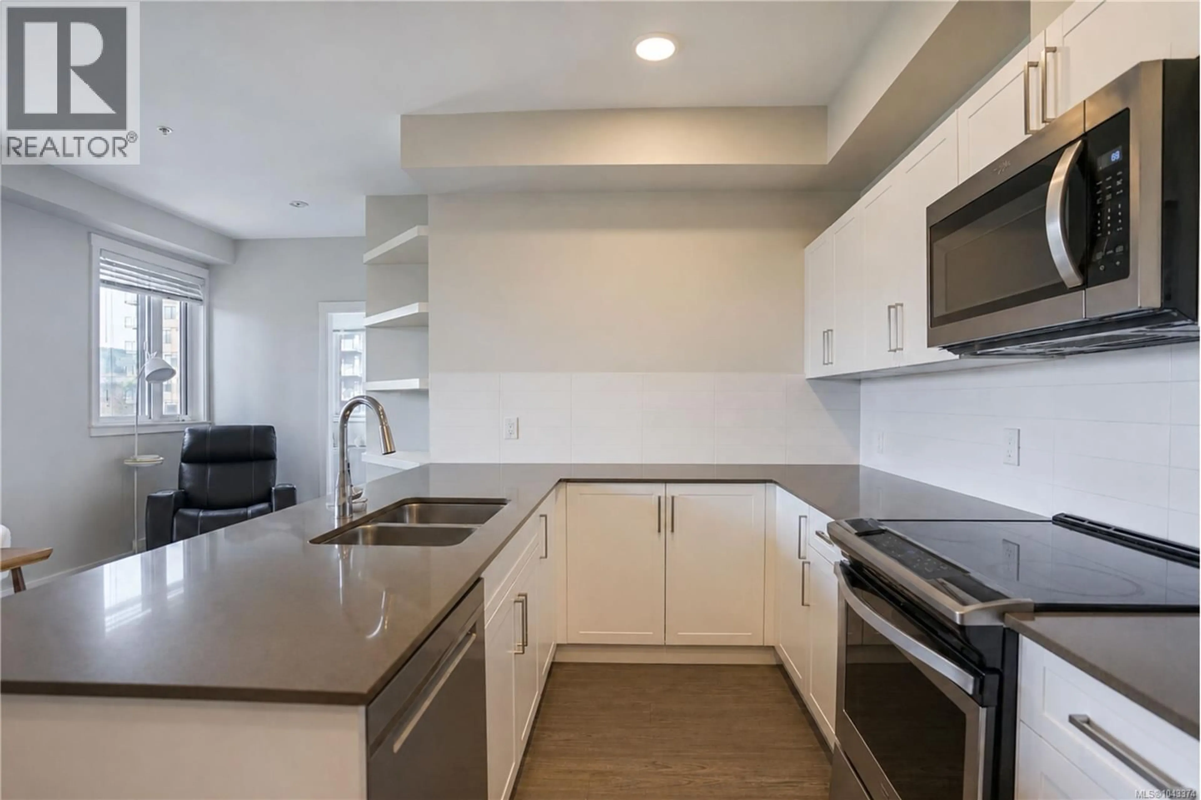 Standard kitchen, ceramic/tile floor for 608 - 2843 JACKLIN ROAD, Langford British Columbia V9B4P4