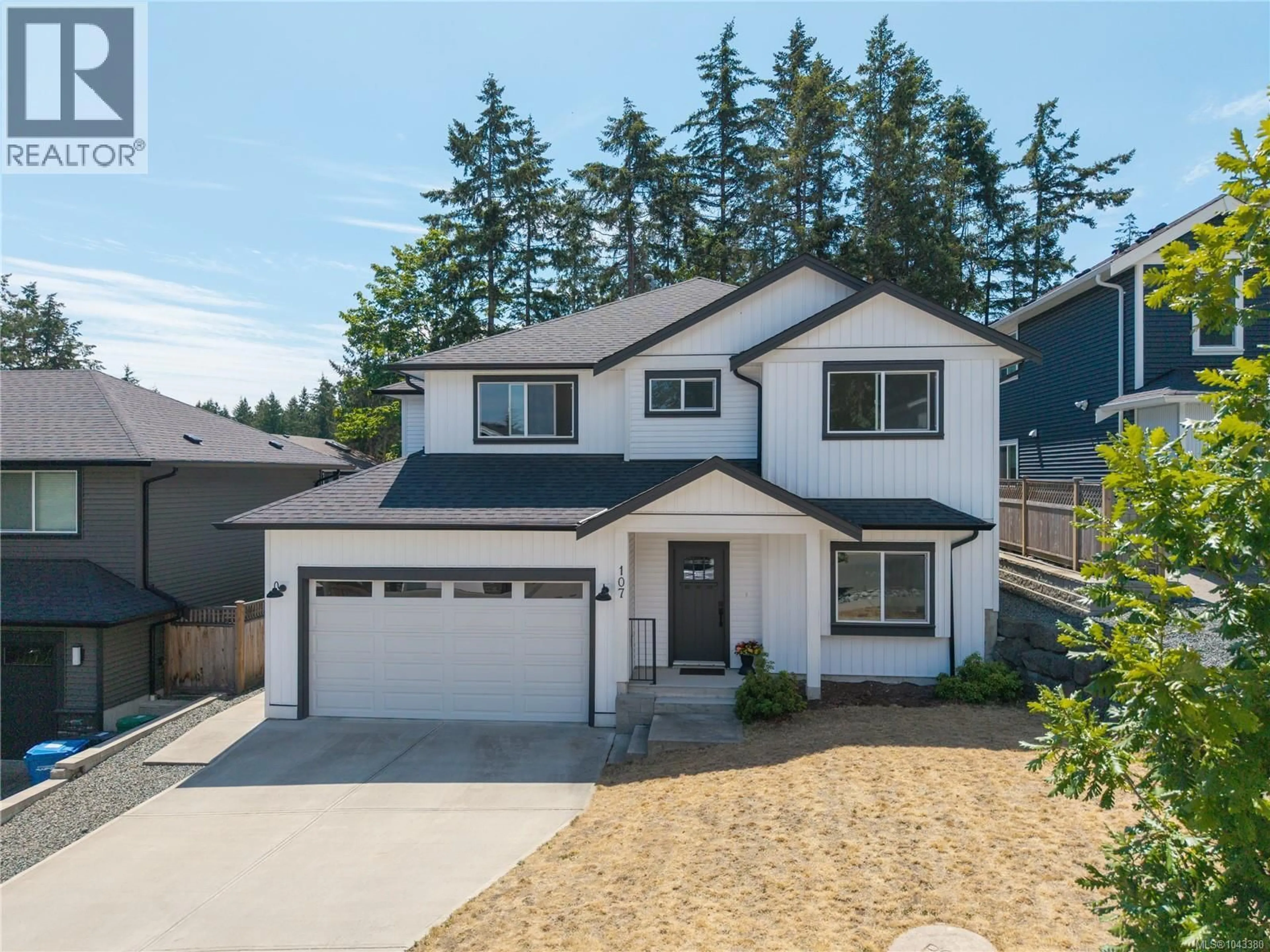 Home with vinyl exterior material, street for 107 EVELYN PLACE, Nanaimo British Columbia V9X1A1