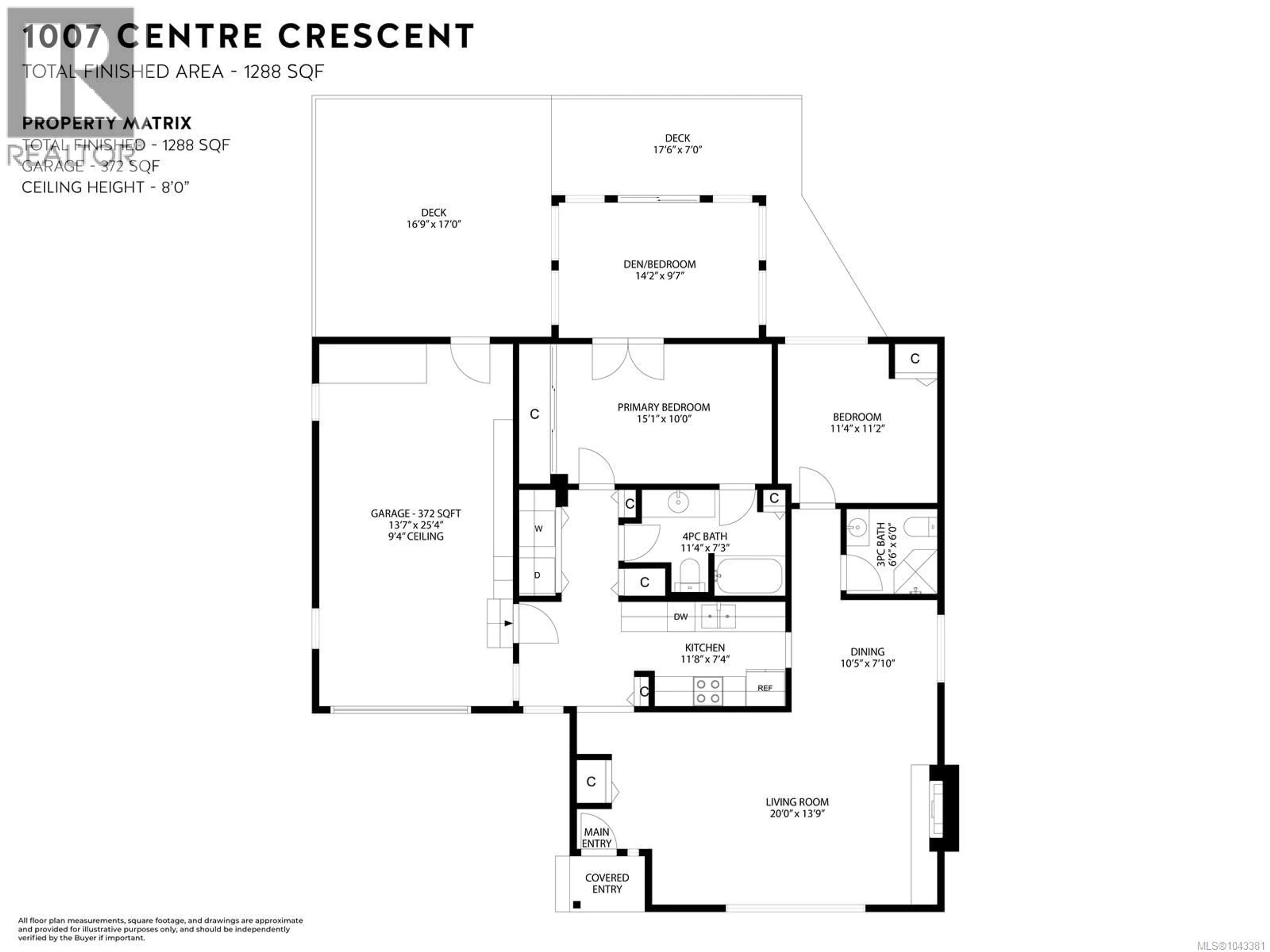 Floor plan for 1007 CENTRE CRESCENT, Qualicum Beach British Columbia V9K2G6