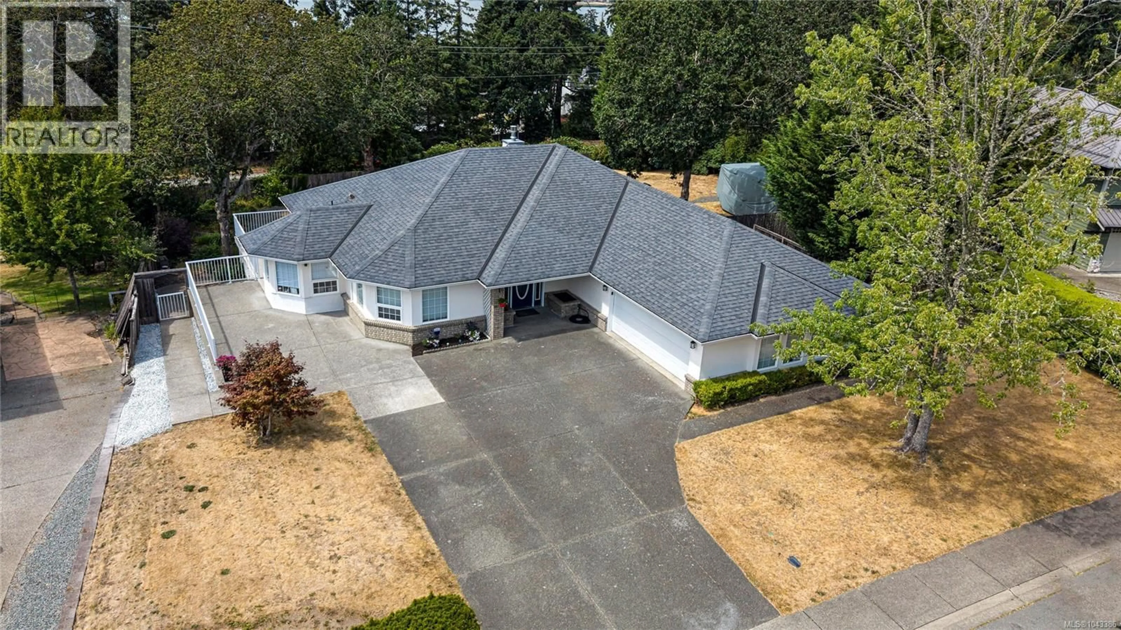 A pic from outside/outdoor area/front of a property/back of a property/a pic from drone, street for 6037 STONEHOUSE PLACE, Duncan British Columbia V9L5M8
