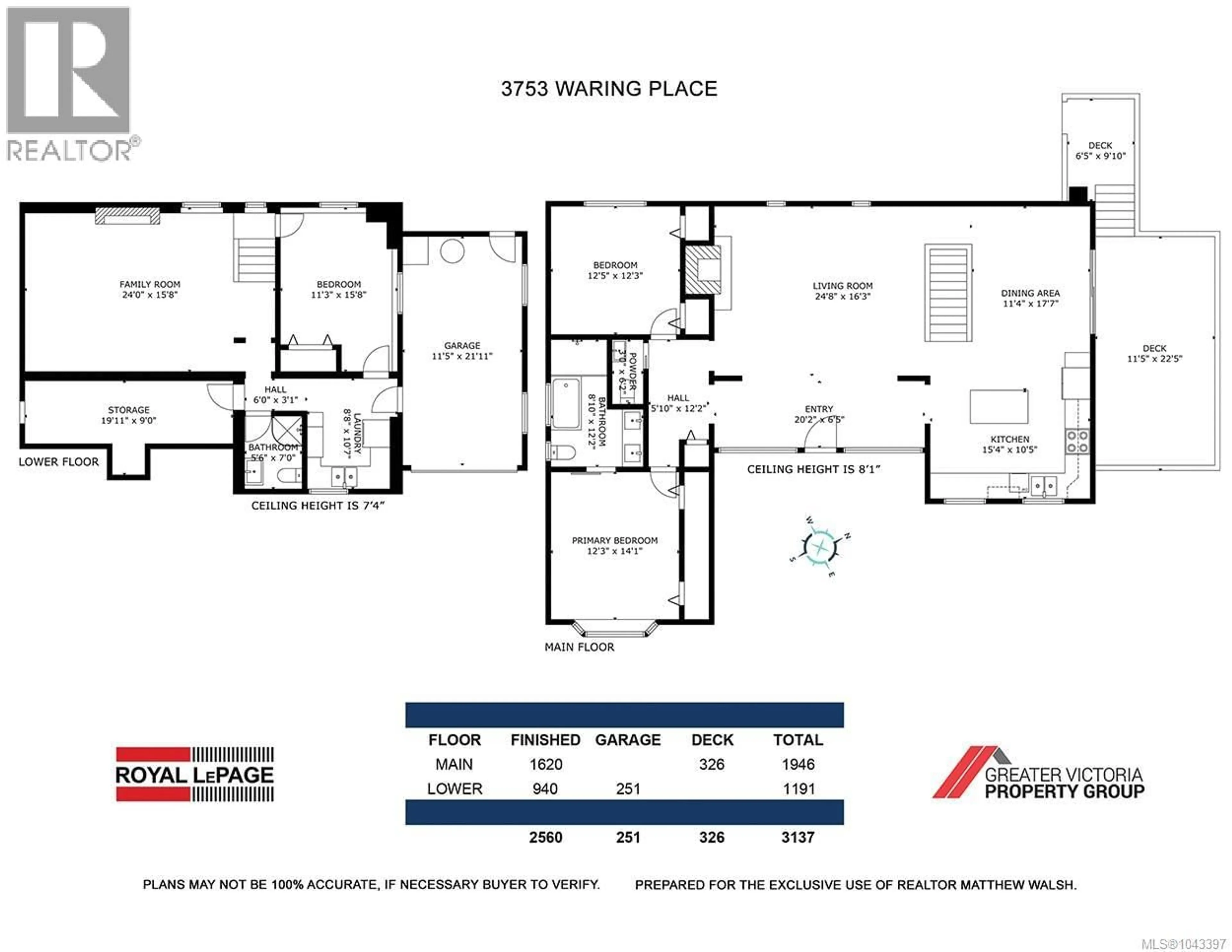 Floor plan for 3753 WARING PLACE, Saanich British Columbia V8P5E9