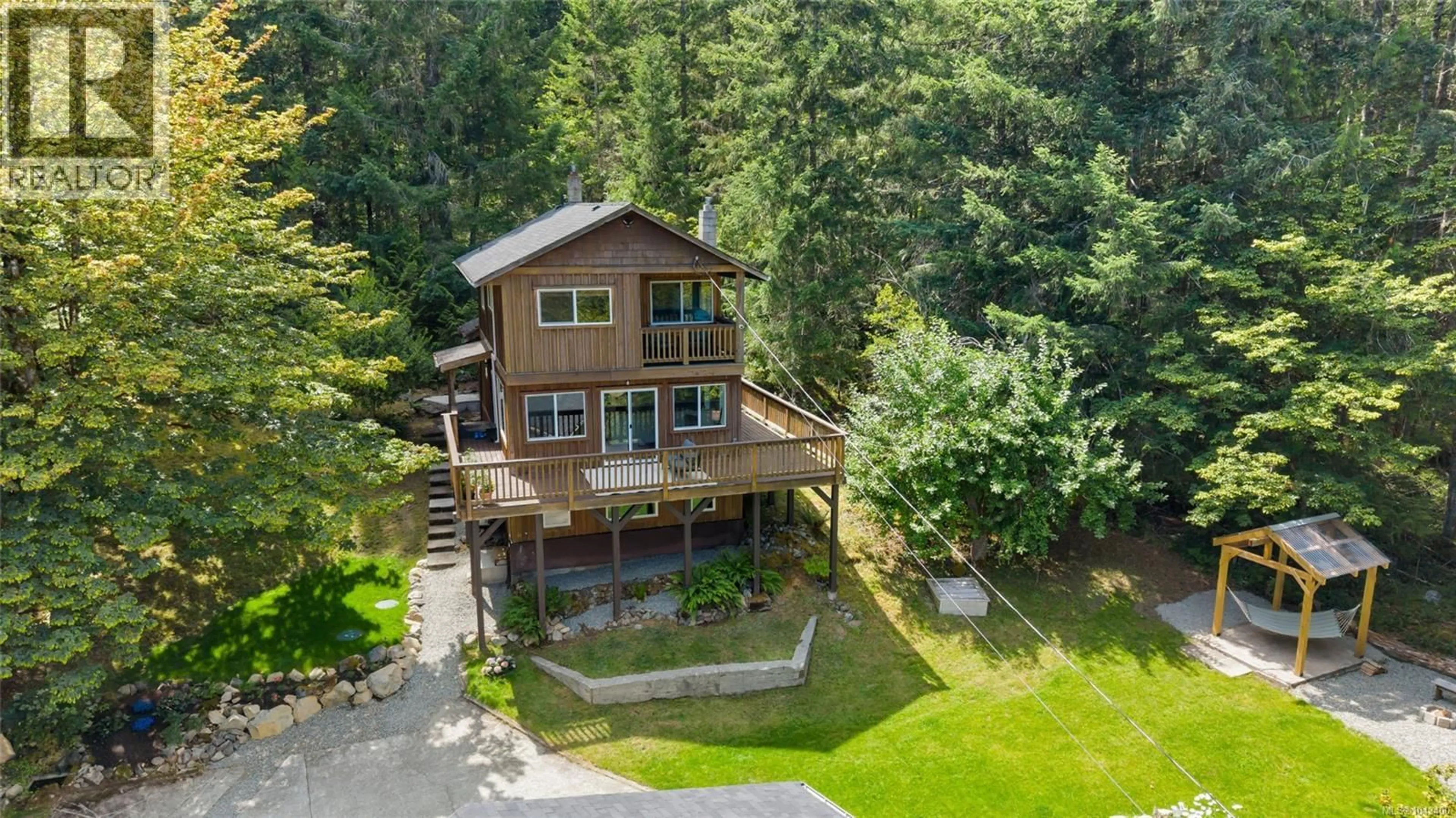 A pic from outside/outdoor area/front of a property/back of a property/a pic from drone, unknown for 1670 WEST SHAWNIGAN LAKE ROAD, Shawnigan Lake British Columbia V0R2W0