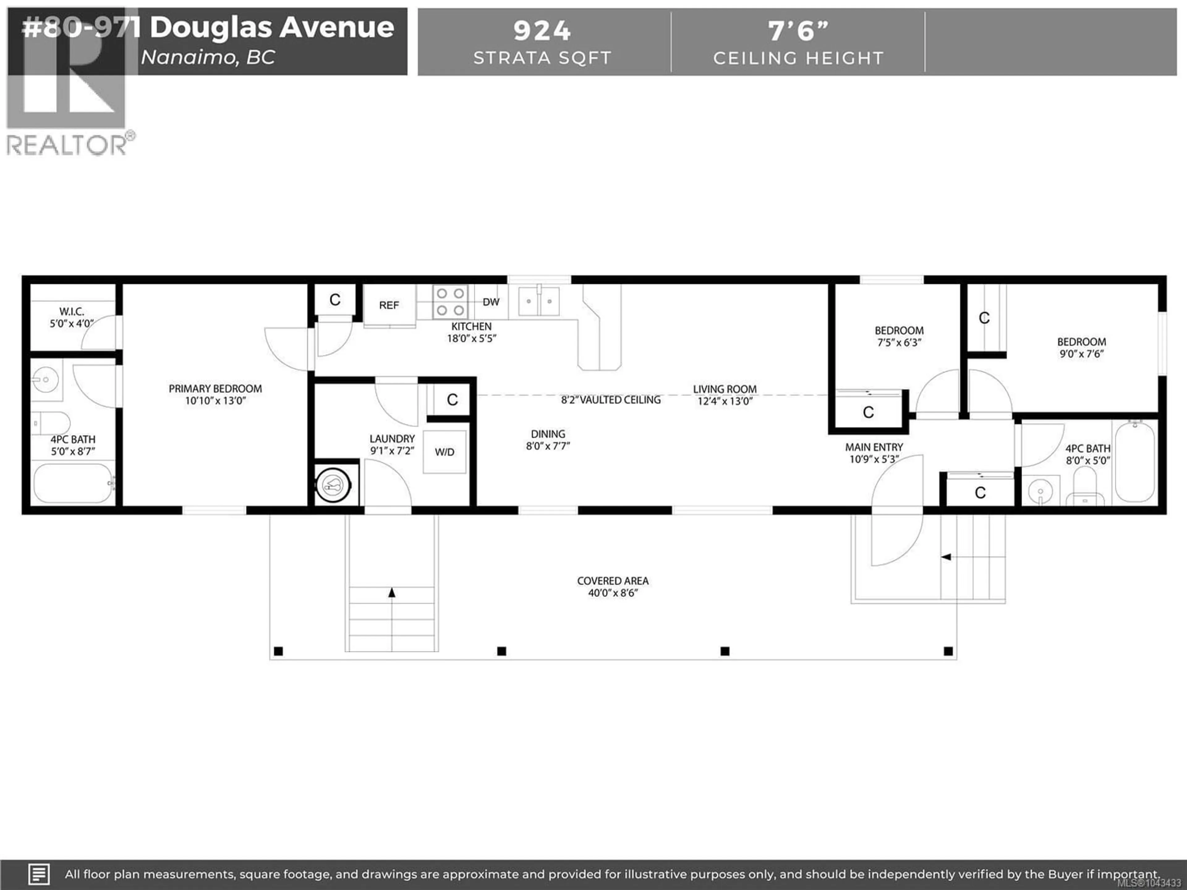 Floor plan for 80 - 971 DOUGLAS AVENUE, Nanaimo British Columbia V9R6C1