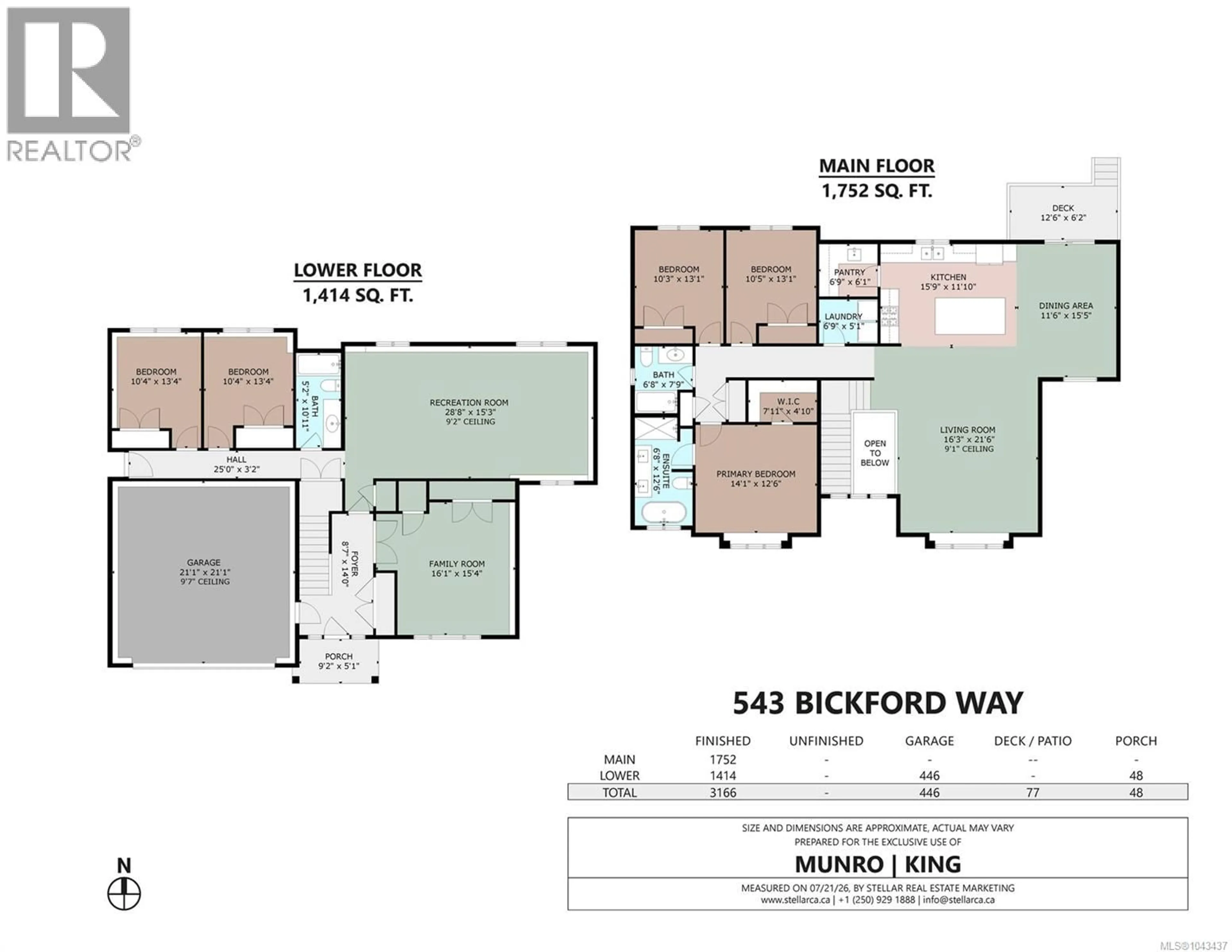 Floor plan for 543 BICKFORD WAY, Mill Bay British Columbia V8H1H7