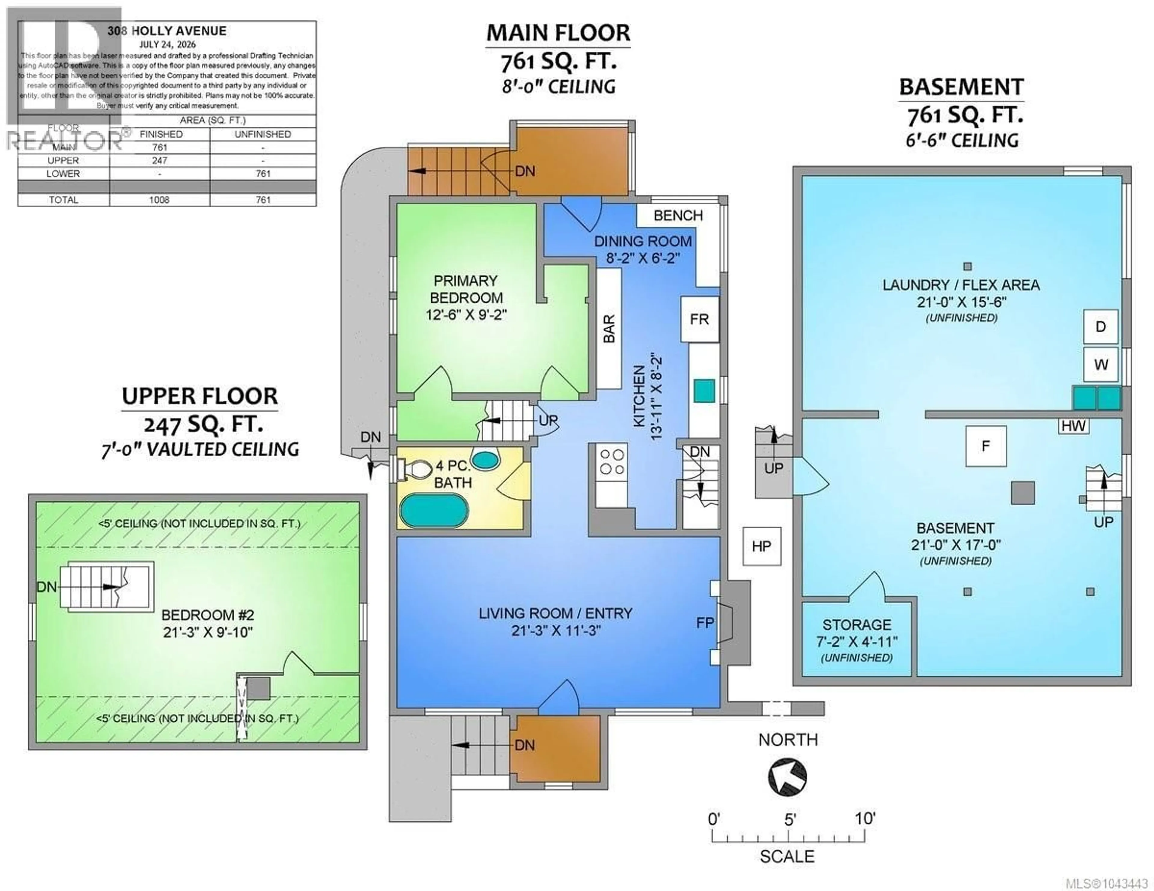 Floor plan for 308 HOLLY AVENUE, Nanaimo British Columbia V9S3M2