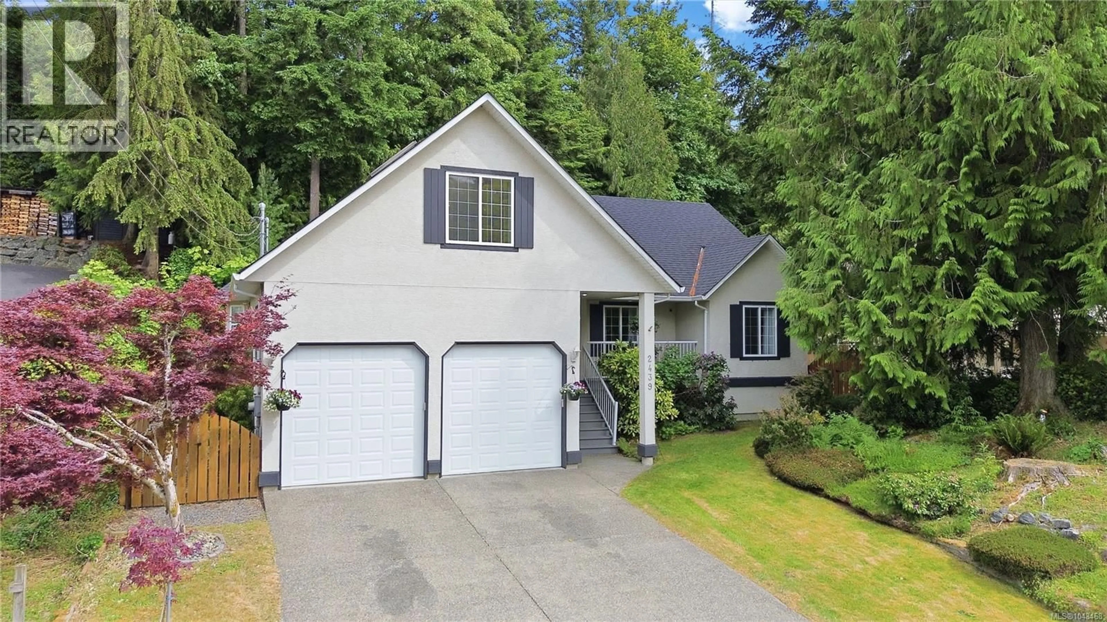 Home with vinyl exterior material, street for 2439 GALLAND ROAD, Shawnigan Lake British Columbia V0R2W2