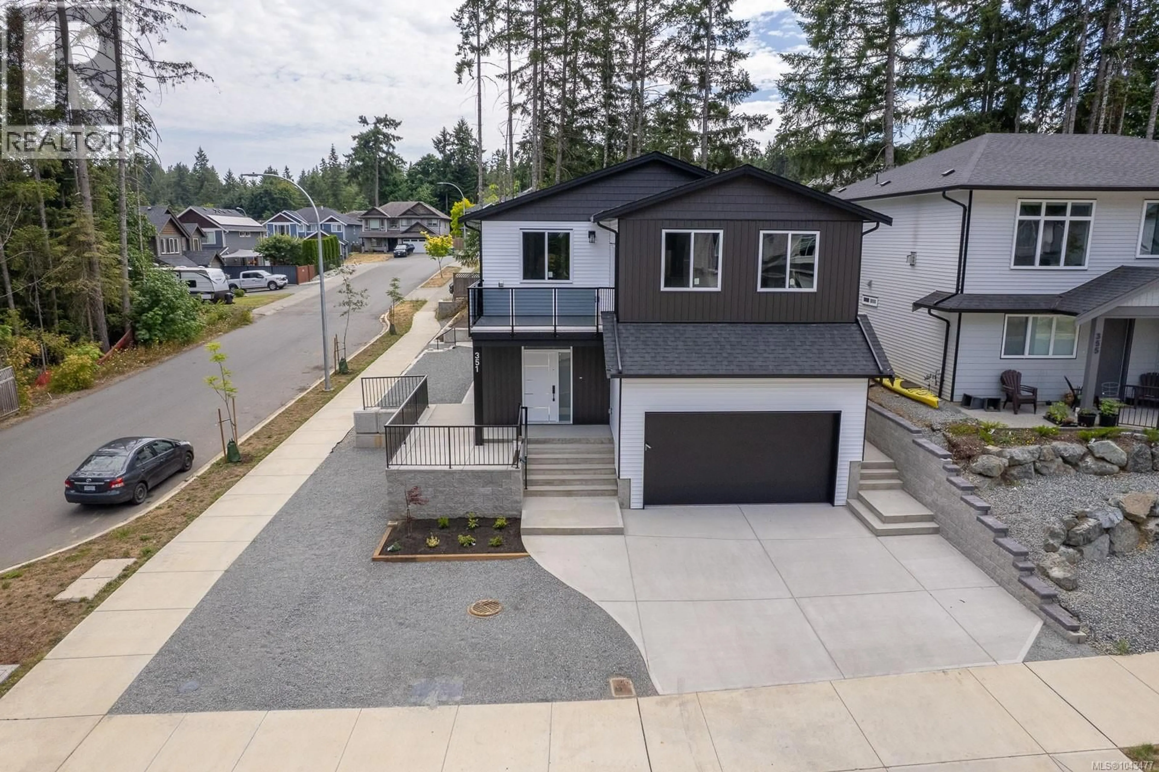 A pic from outside/outdoor area/front of a property/back of a property/a pic from drone, street for 351 AVAANI WAY, Nanaimo British Columbia V9R4J5