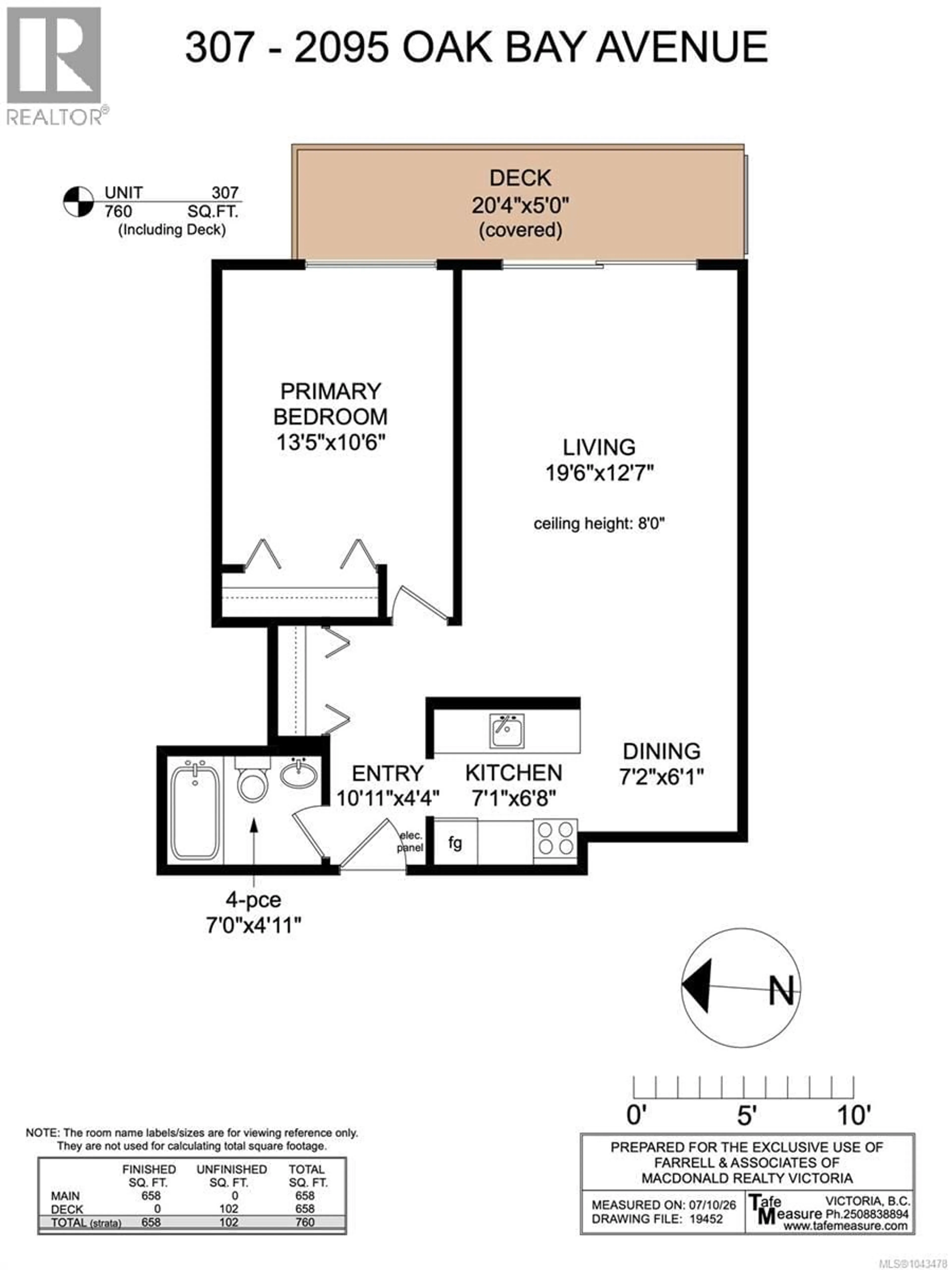 Floor plan for 307 - 2095 OAK BAY AVENUE, Oak Bay British Columbia V8R1E6
