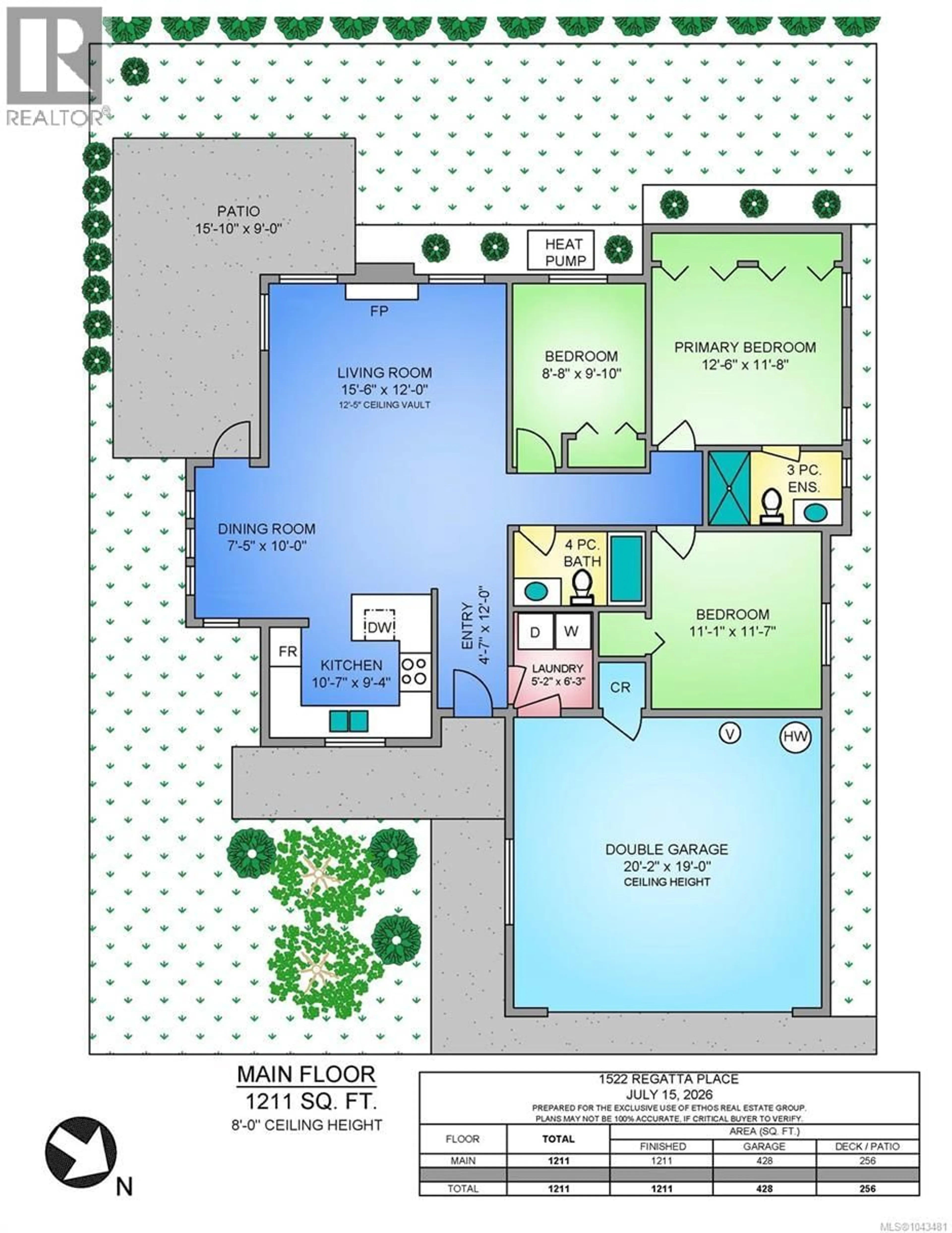 Floor plan for 1522 REGATTA PLACE, Cowichan Bay British Columbia V0R1N2
