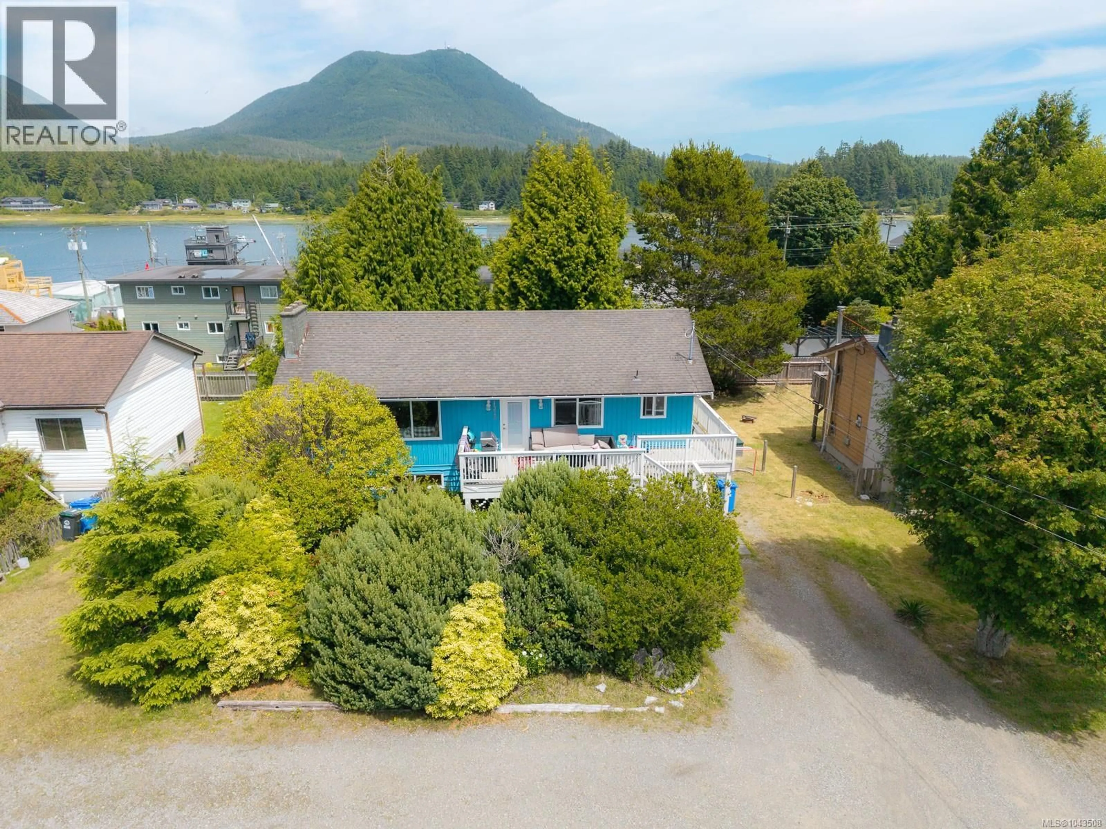 A pic from outside/outdoor area/front of a property/back of a property/a pic from drone, mountain view for 1323 HELEN STREET, Ucluelet British Columbia V0R3A0
