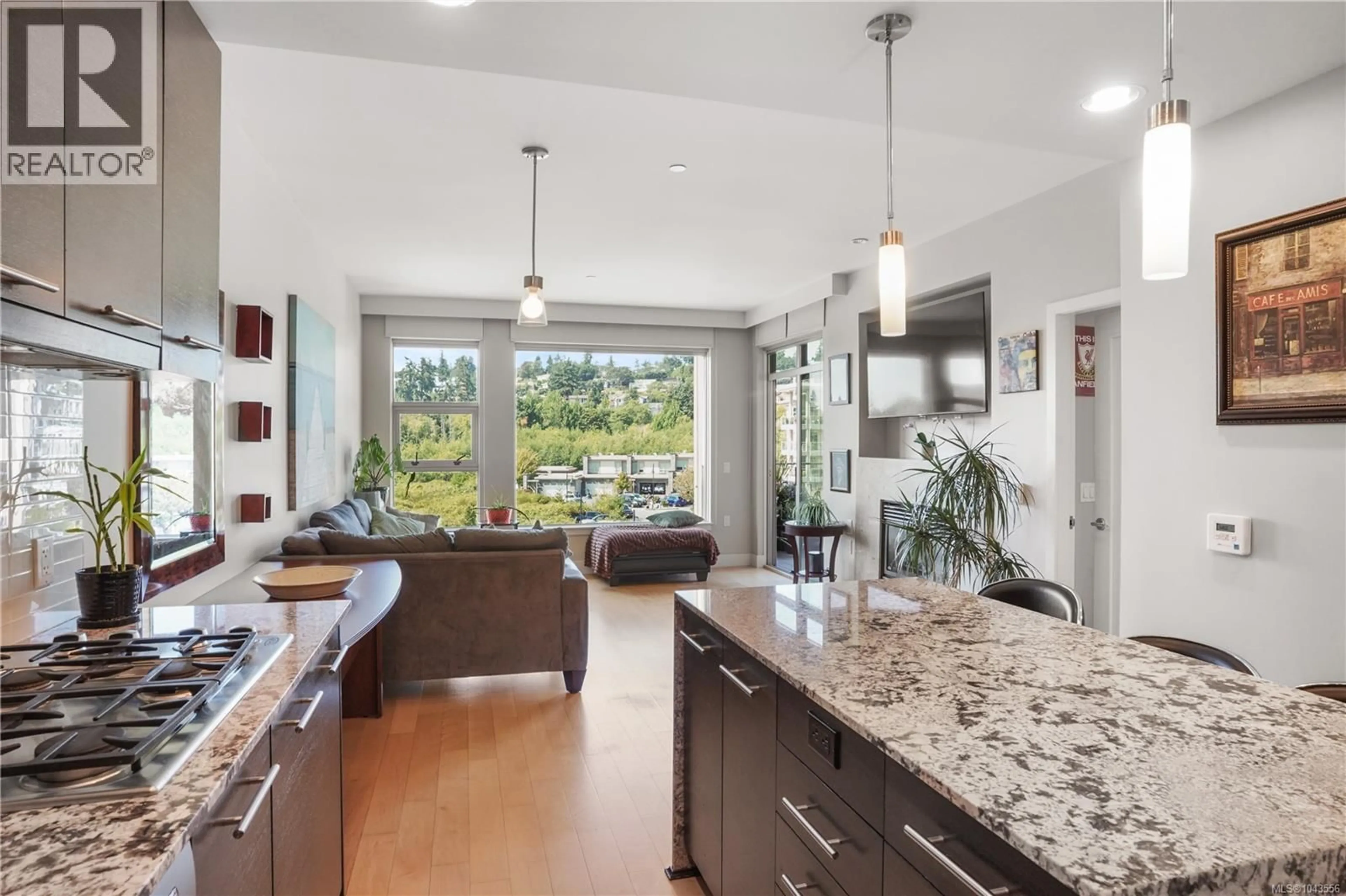 Open concept kitchen, ceramic/tile floor for 405 - 3223 SELLECK WAY, Colwood British Columbia V9C0E7
