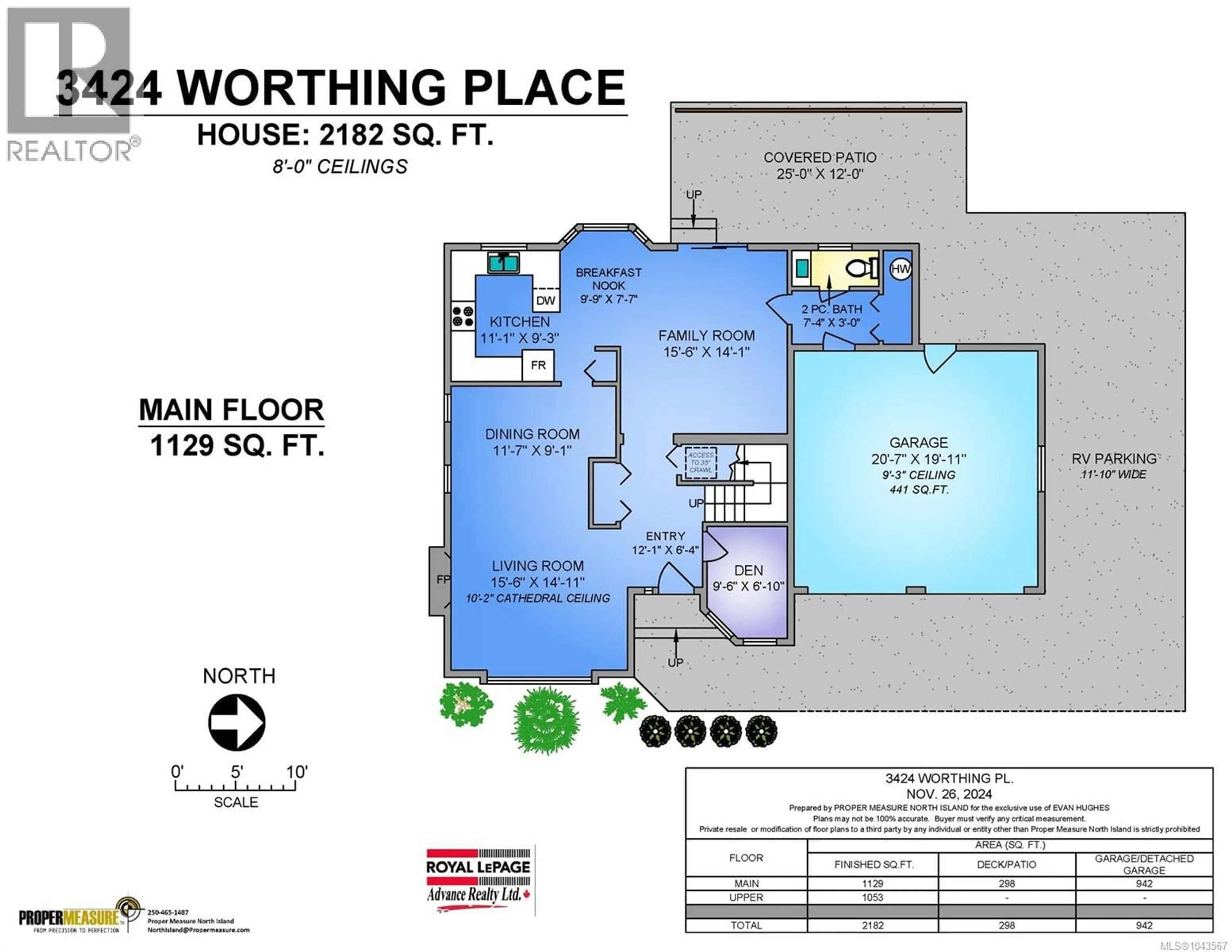 Floor plan for 3424 WORTHING PLACE, Campbell River British Columbia V9W8G2