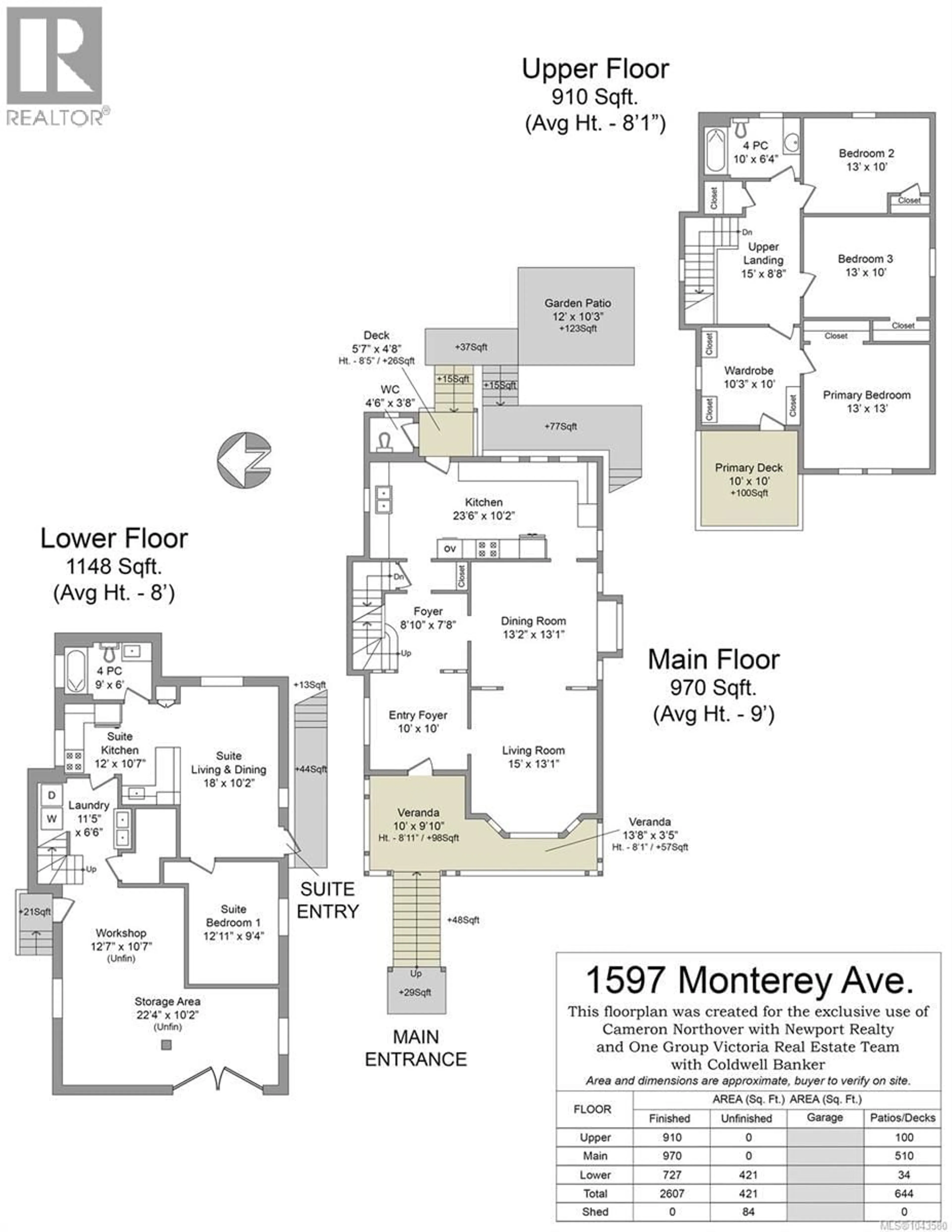 Floor plan for 1597 MONTEREY AVENUE, Oak Bay British Columbia V8R5V3