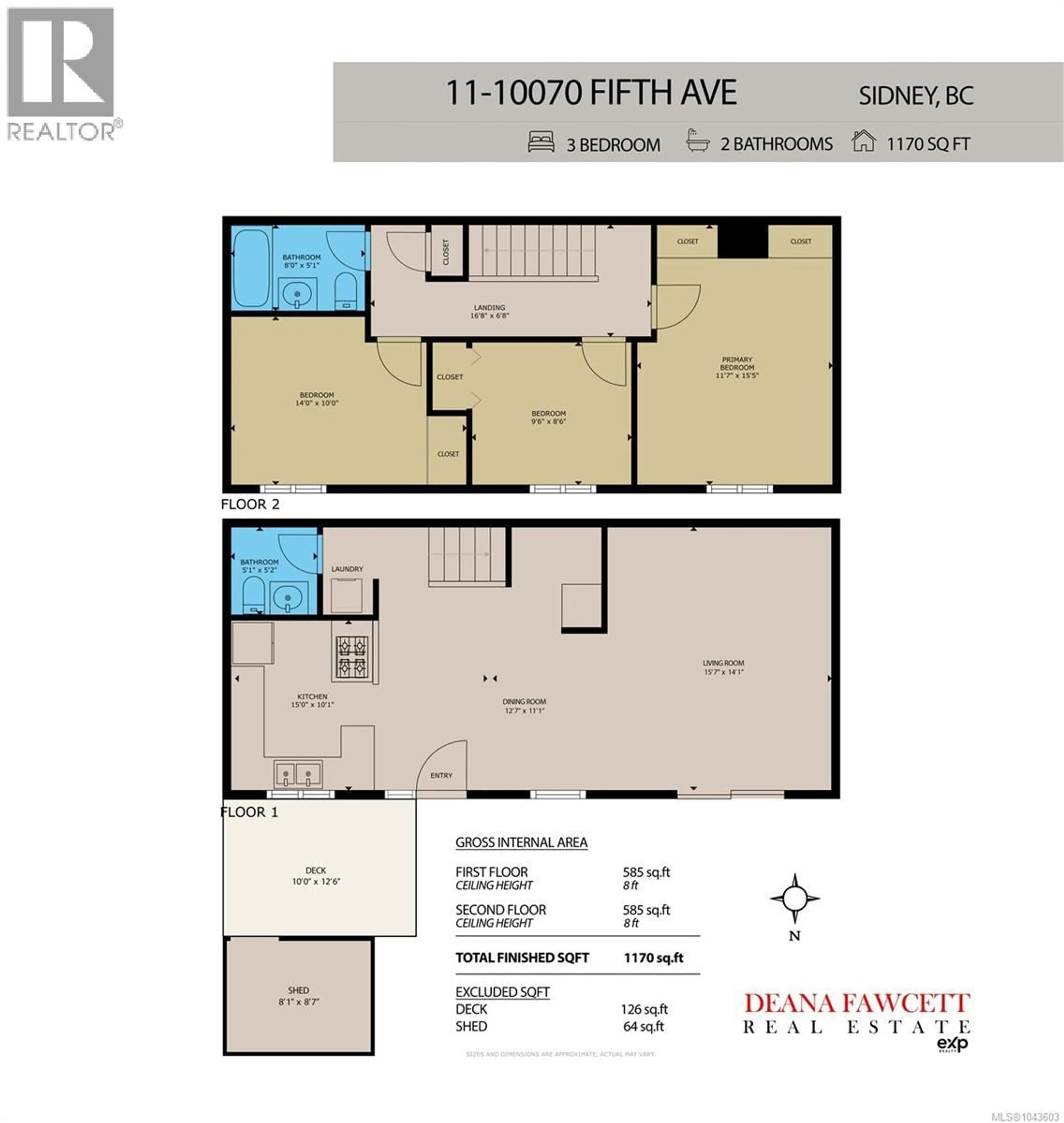 Floor plan for 11 - 10070 FIFTH STREET, Sidney British Columbia V8L2X9