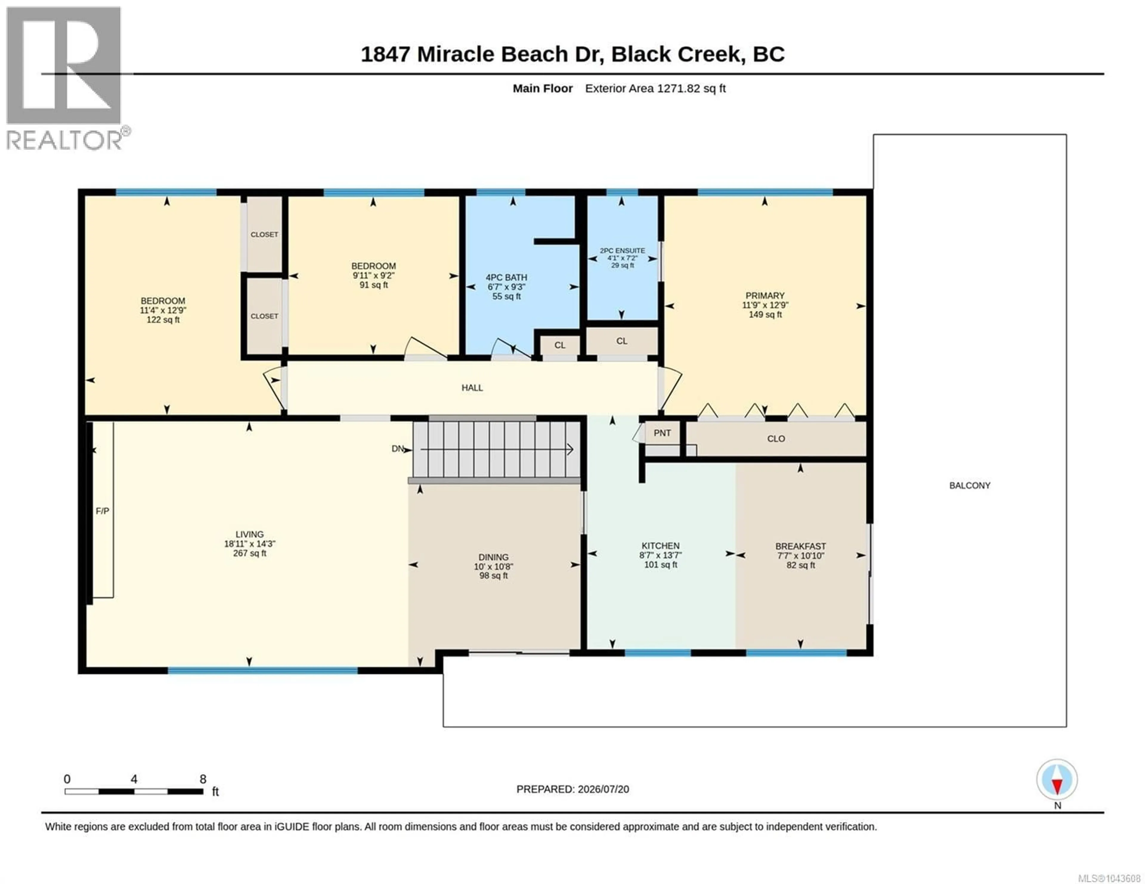 Floor plan for 1847 MIRACLE BEACH DRIVE, Black Creek British Columbia V9J1K1