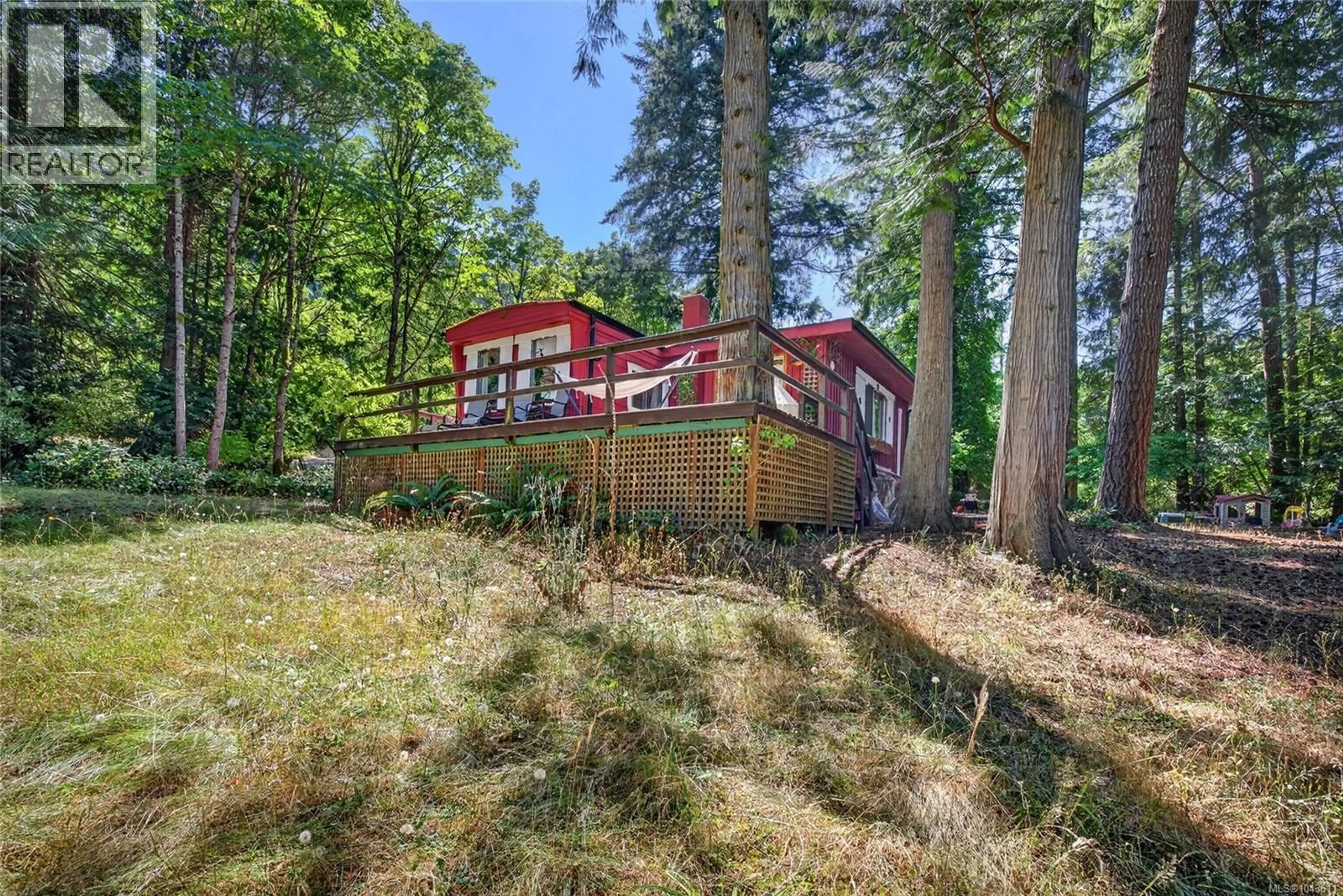 A pic from outside/outdoor area/front of a property/back of a property/a pic from drone, forest/trees view for 141 PALLOT WAY, Salt Spring British Columbia V8K2M5