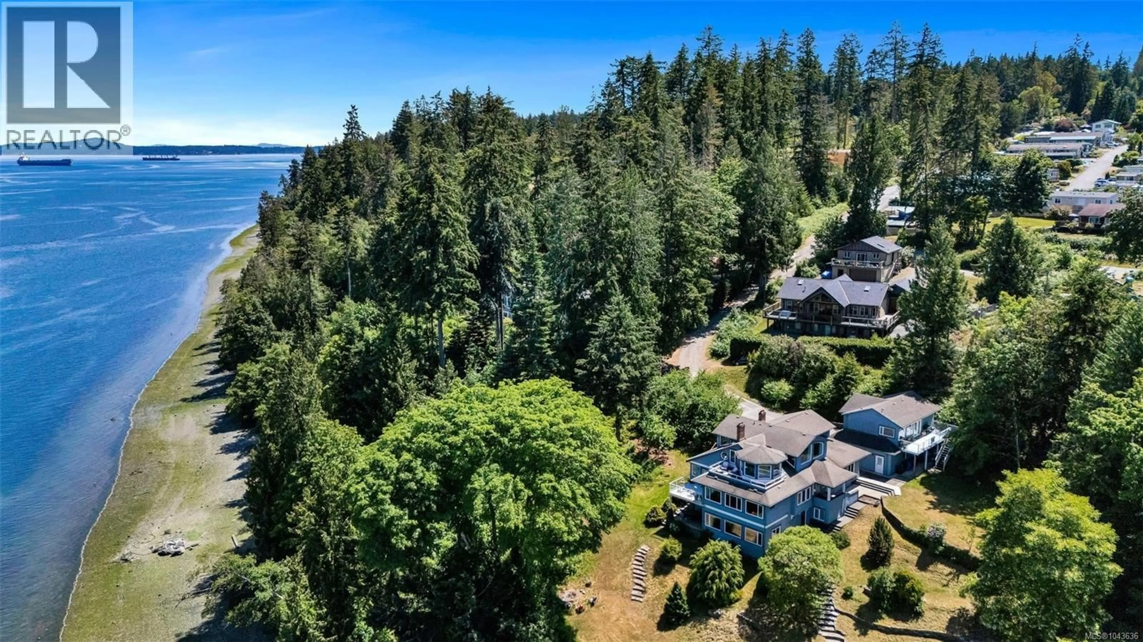 A pic from outside/outdoor area/front of a property/back of a property/a pic from drone, water/lake/river/ocean view for 1231 SUTHERLAND DRIVE, Cowichan Bay British Columbia V0R1N2