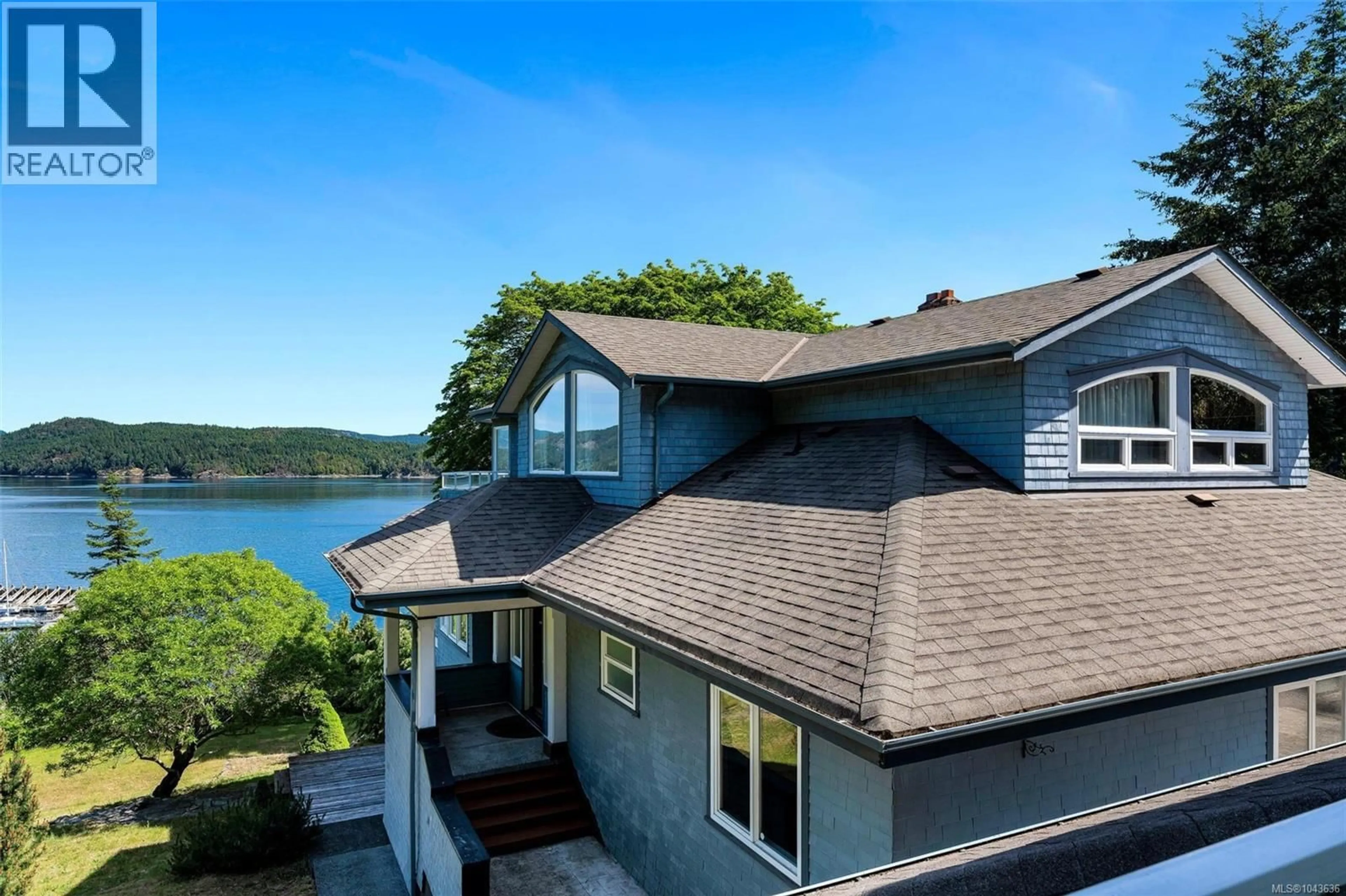 A pic from outside/outdoor area/front of a property/back of a property/a pic from drone, water/lake/river/ocean view for 1231 SUTHERLAND DRIVE, Cowichan Bay British Columbia V0R1N2